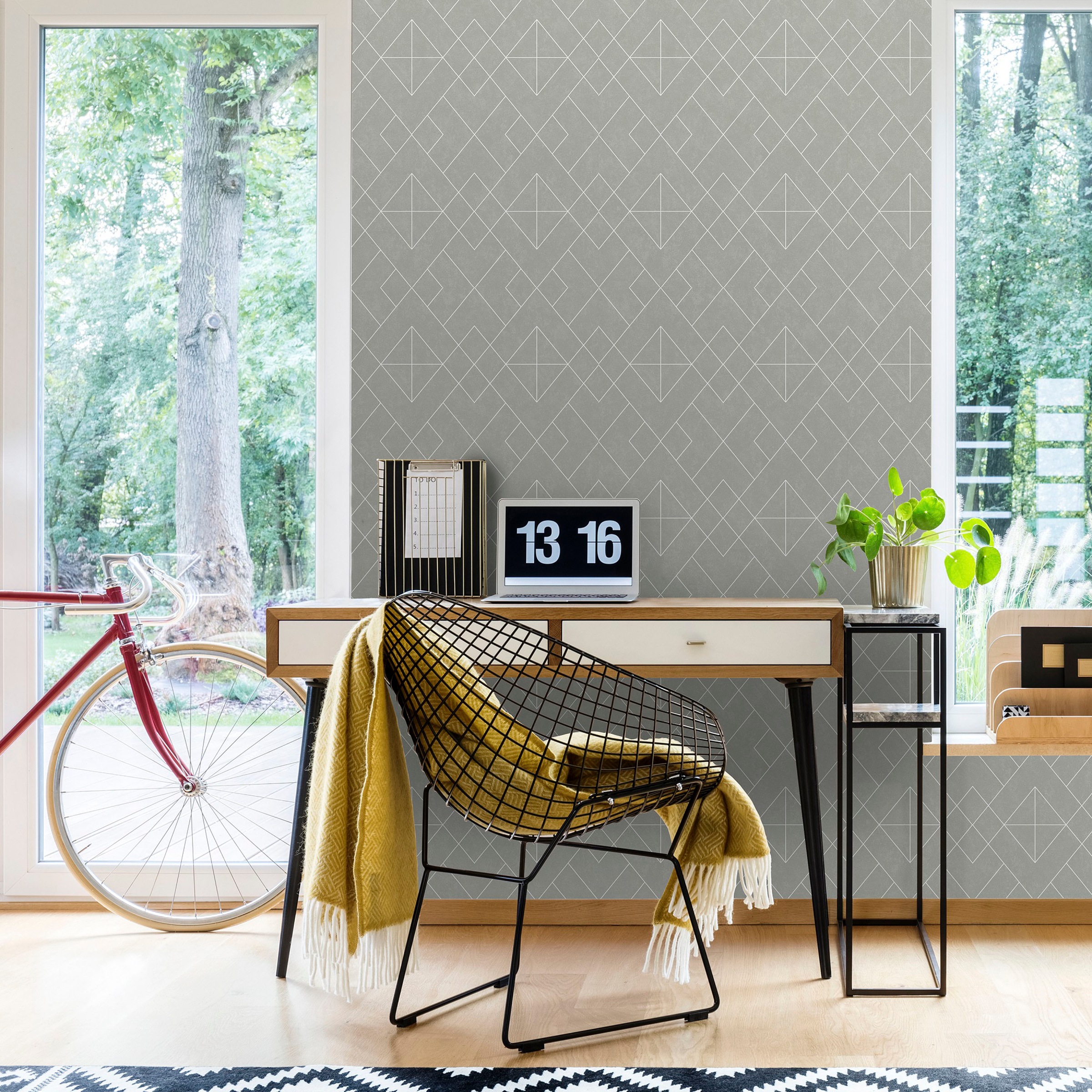 Superfresco Easy Vliestapete »Demi Grau«, Motiv, botanisch