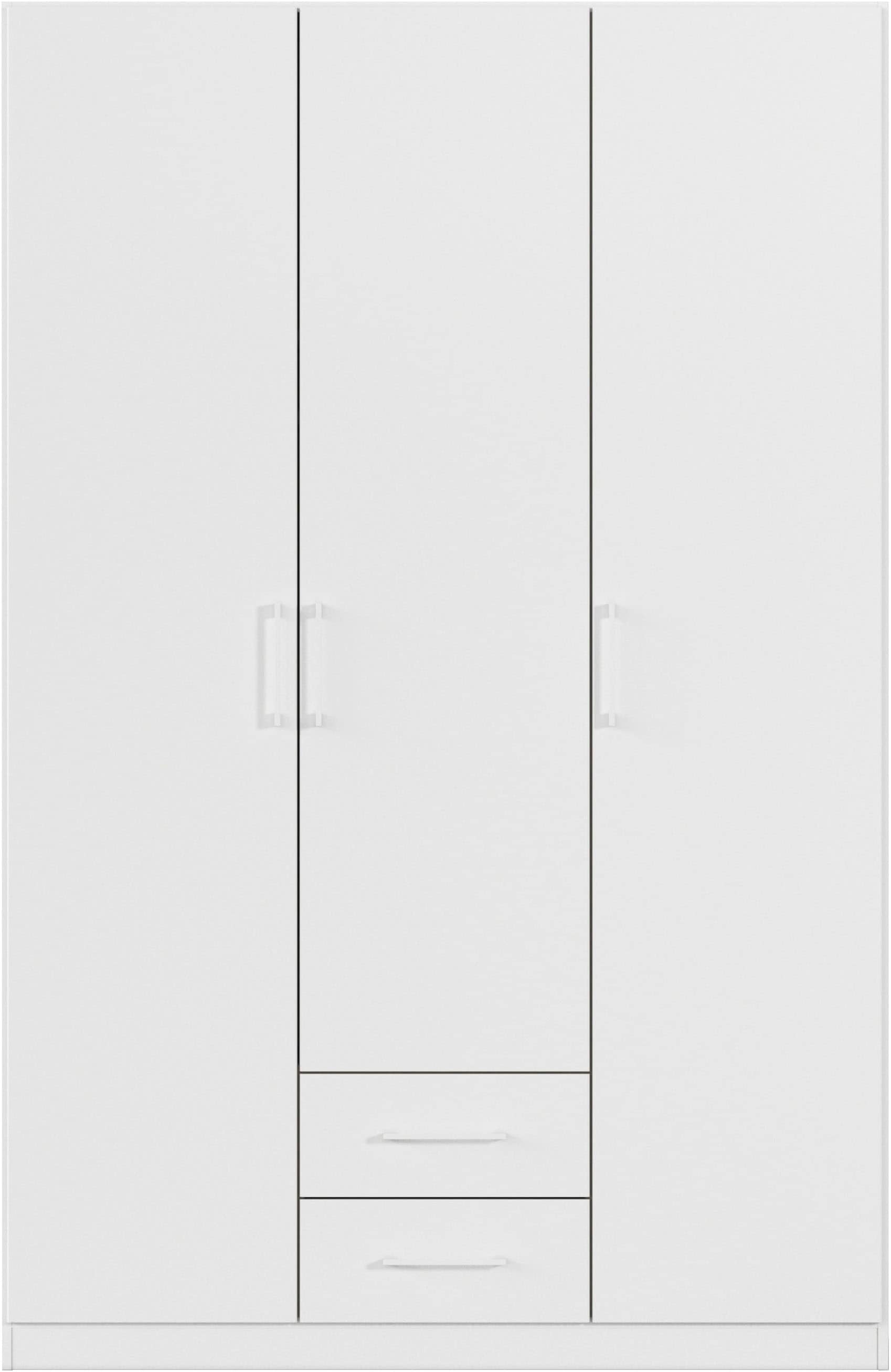 rauch Drehtürenschrank »Kleiderschrank Garderobe GAMMA Breite 136 cm« in 3 Ausstattungen BASIC/CLASSIC/PREMIUM (inkl. SOFT-CLOSE-Funktion),  mit Schubladen, verschiedene Griff-Varianten TOPSELLER MADE IN GERMANY