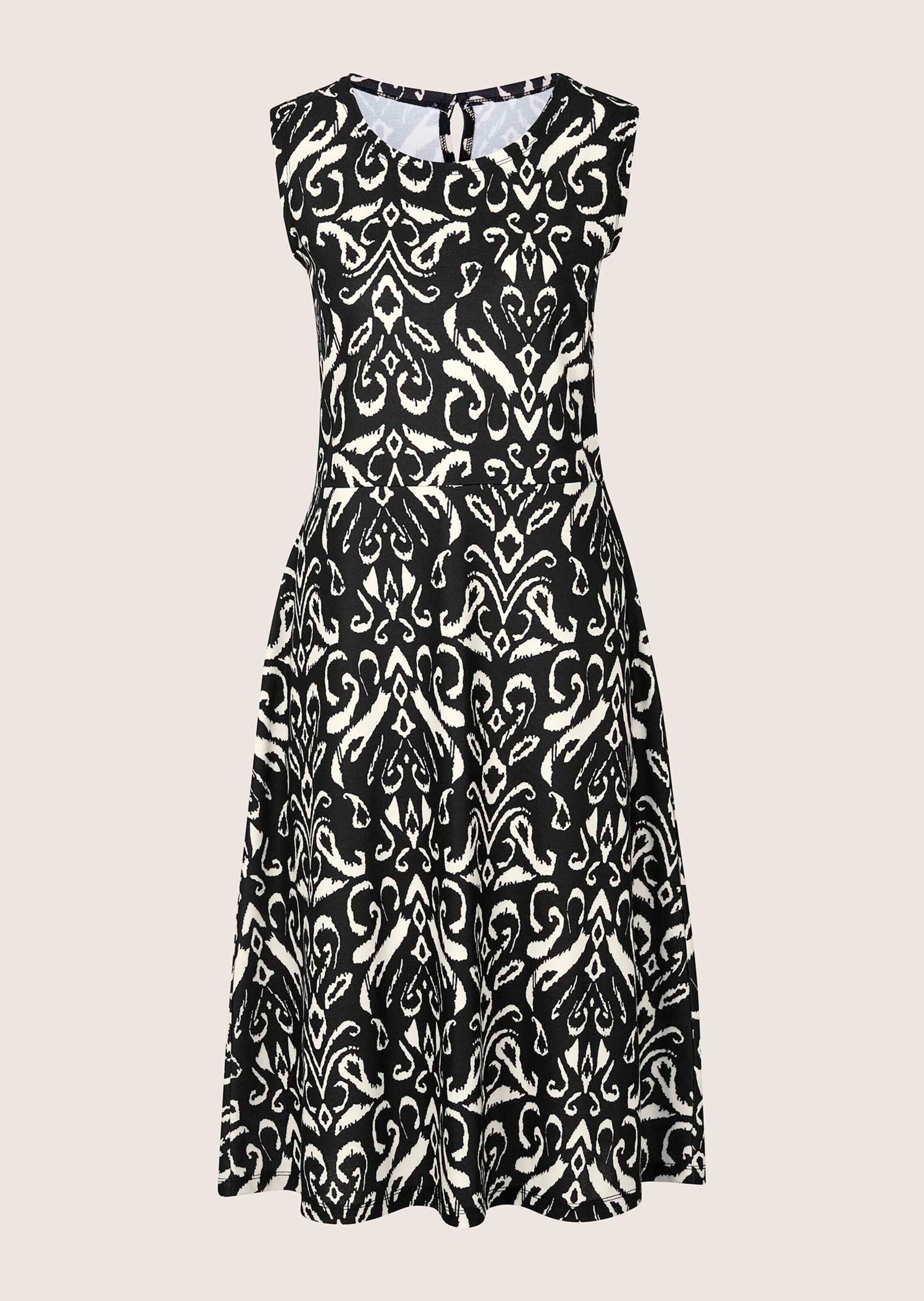 MADELEINE "Midikleid Sommerkleid mit Unikat-Print" Taillieungsnaht
