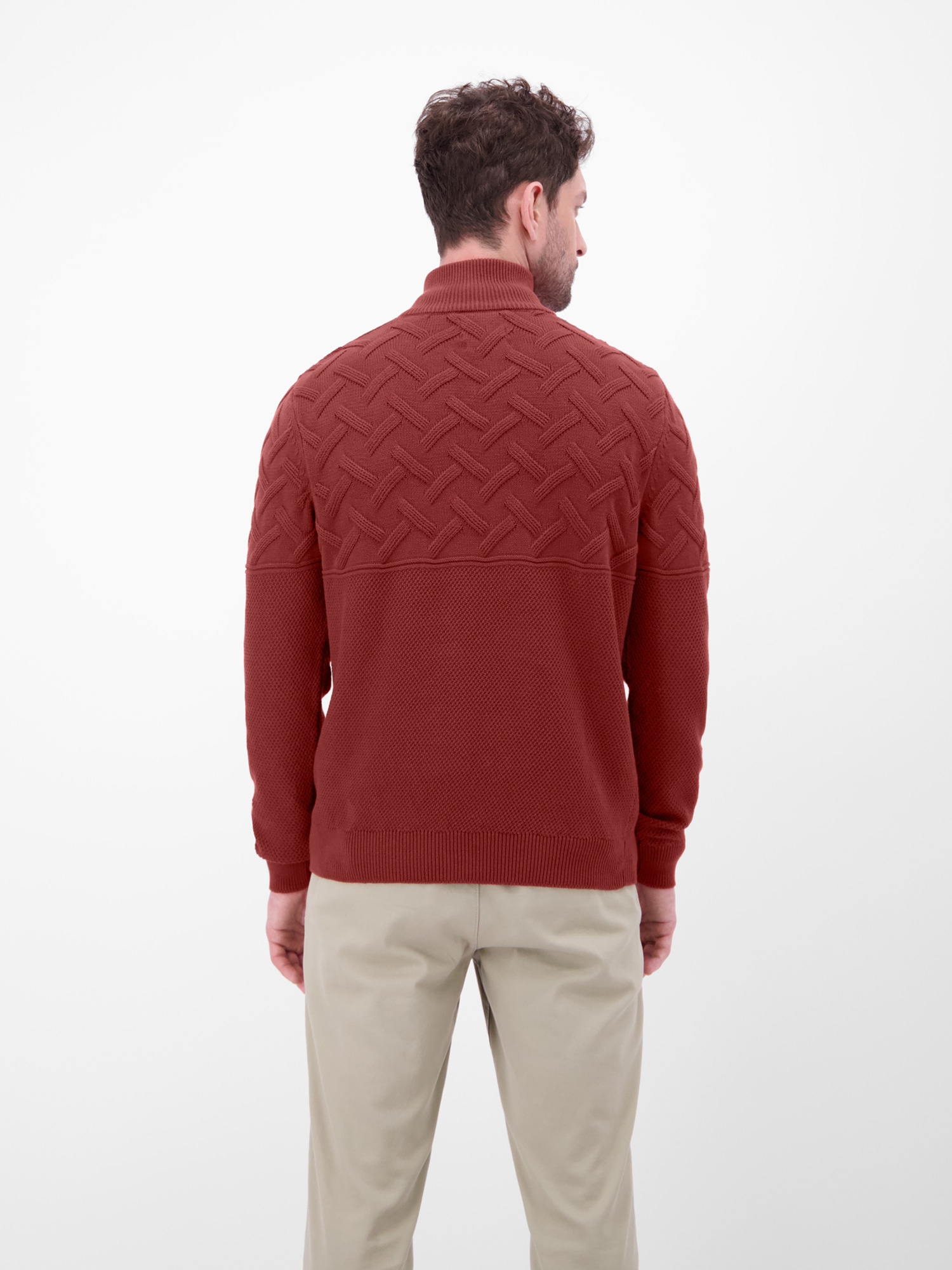 LERROS Strickpullover »Herren-Troyer mit Jacquardmuster«