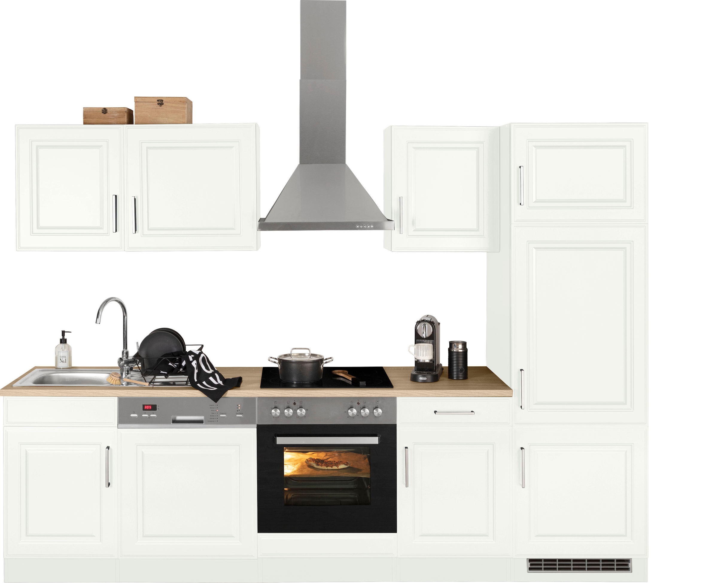 HELD MÖBEL Küchenzeile "Stockholm", Breite 280 cm, mit hochwertigen MDF Fro günstig online kaufen
