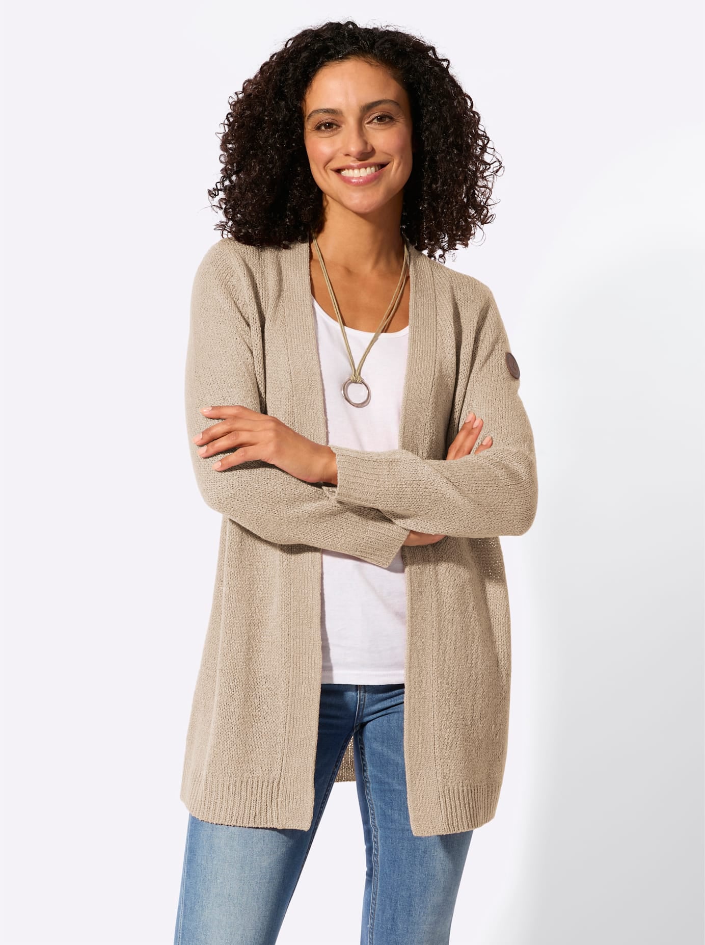 Casual Looks Longstrickjacke