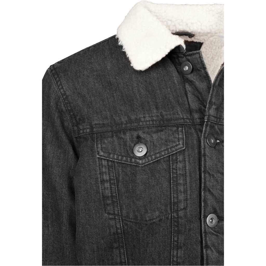 URBAN CLASSICS Allwetterjacke »Urban Classics Herren Sherpa Denim Jacket«, (1 St.), ohne Kapuze