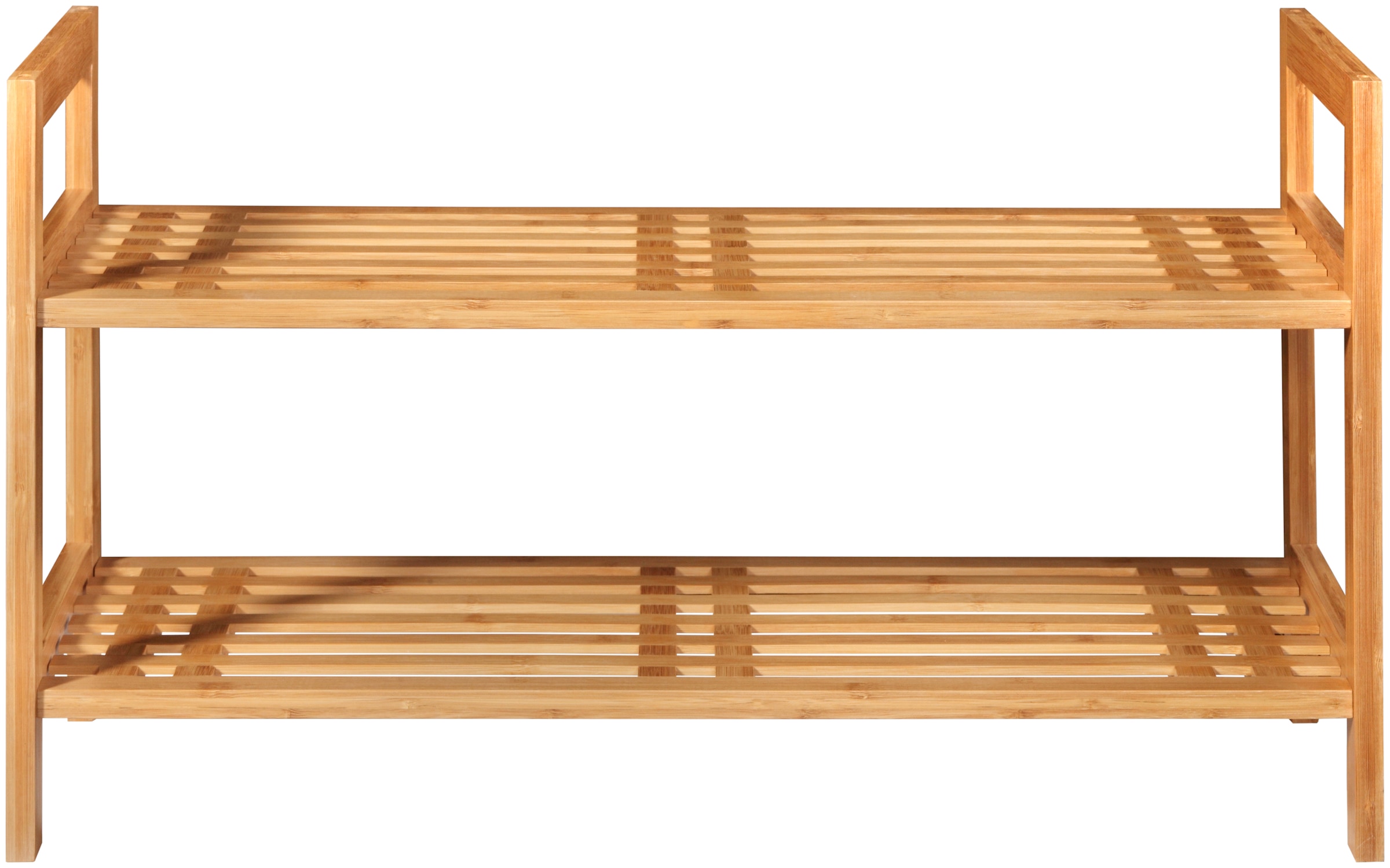 cm, Breite Ablagen, | aus mit Regal 70 Schuhregal 2 welltime Bambus BAUR »Bambus«, kaufen Stapelregal