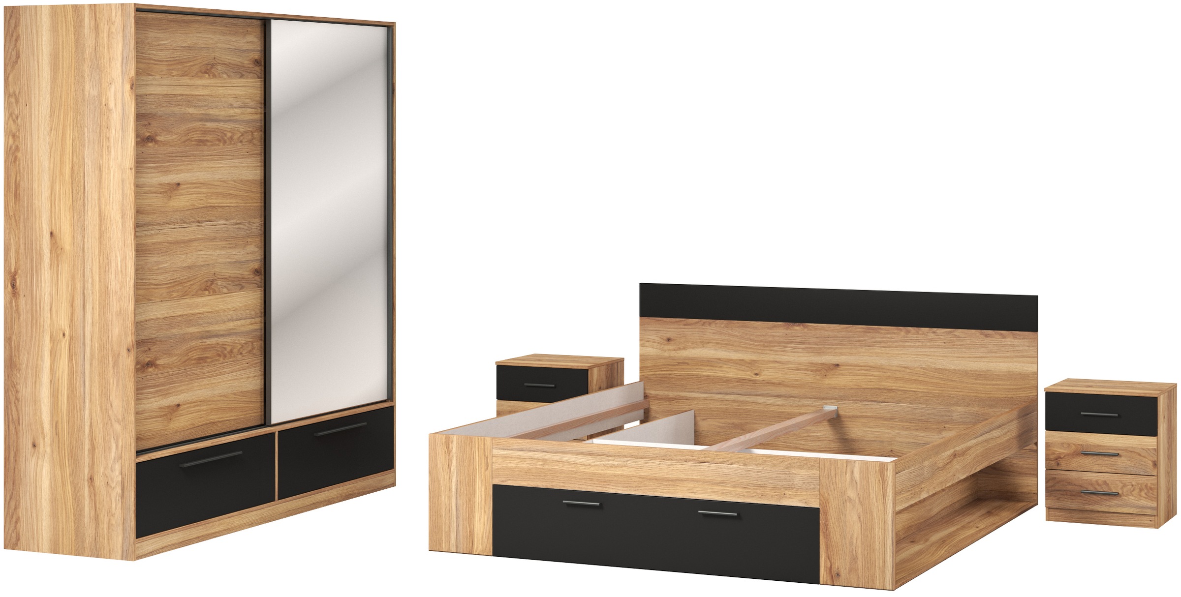 Home affaire Bettgestell "Faweza, Breite 160 bzw. 180 cm, Stauraumbett", Fu günstig online kaufen
