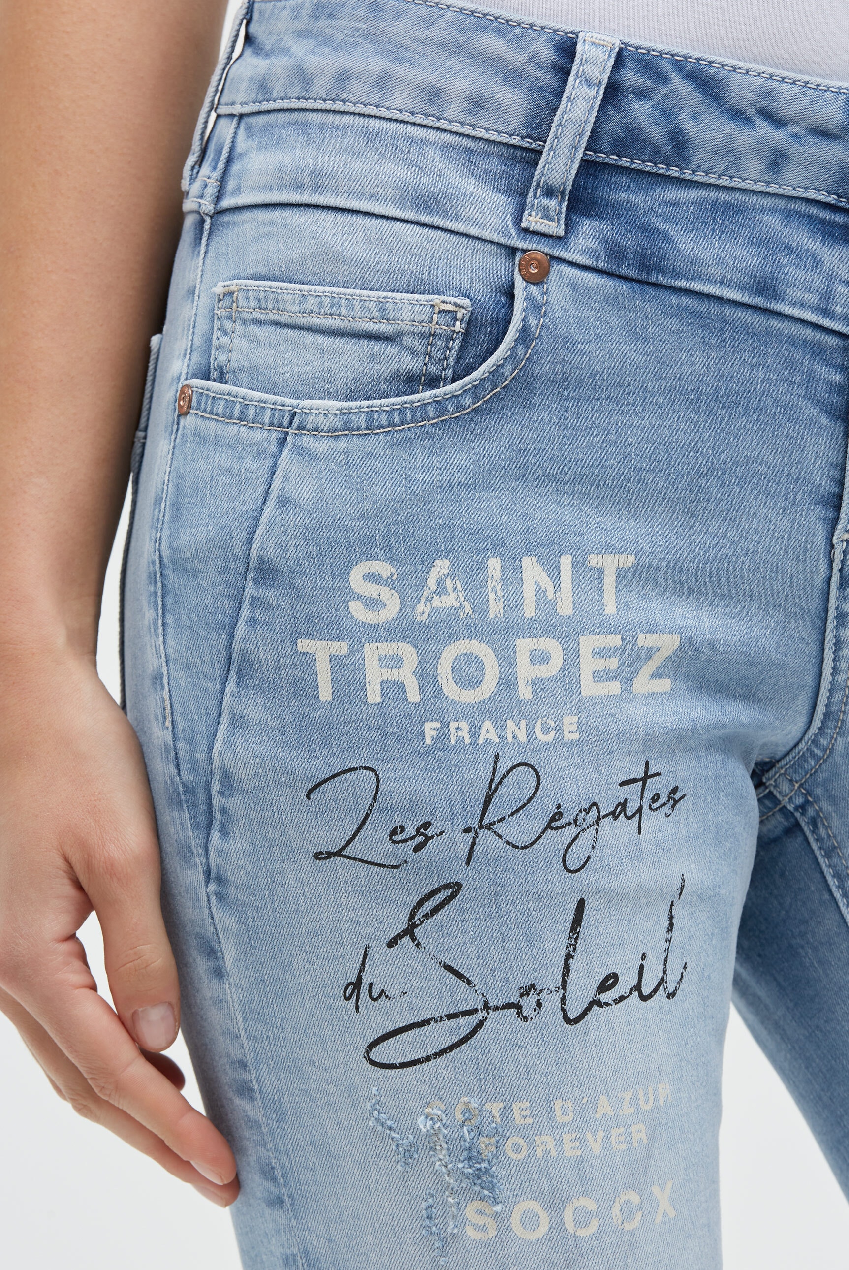 SOCCX Regular-fit-Jeans mit normaler Leibhöhe