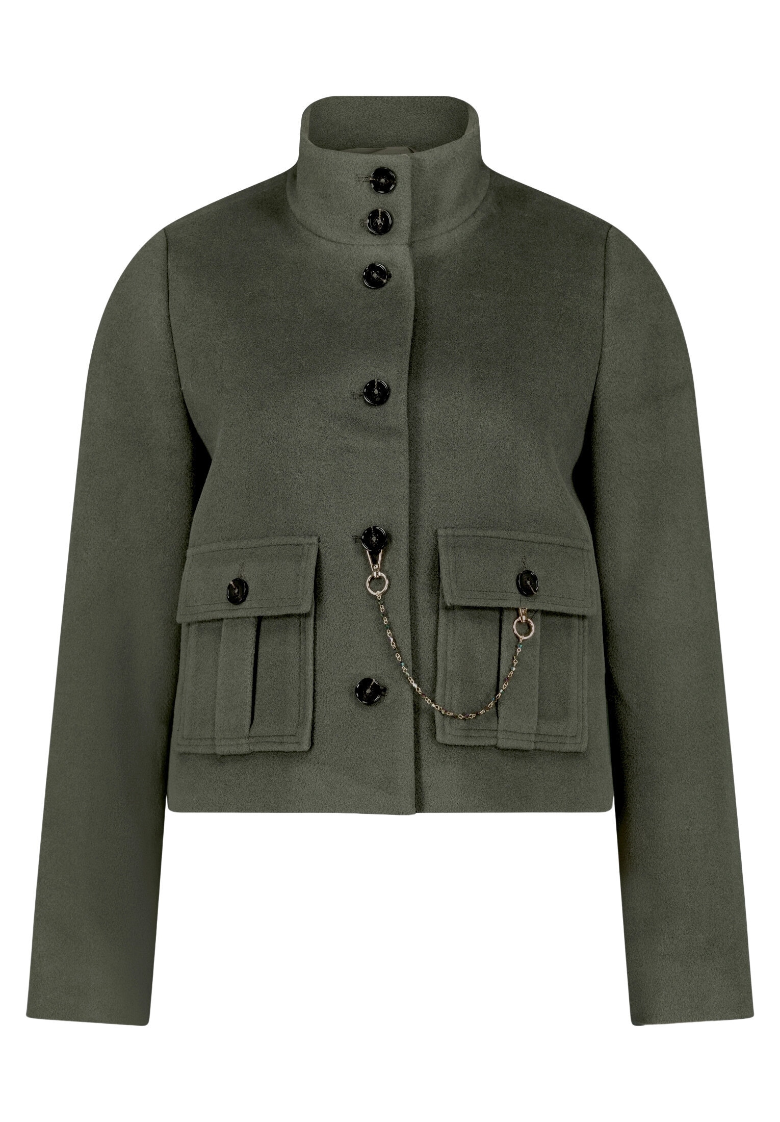 Cartoon Canvasjacke »Damen mit aufgesetzten Taschen«