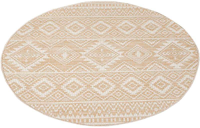 Carpet City Outdoorteppich "PALM3522" rund 5 mm Höhe Wetterfest & UV-bestän günstig online kaufen