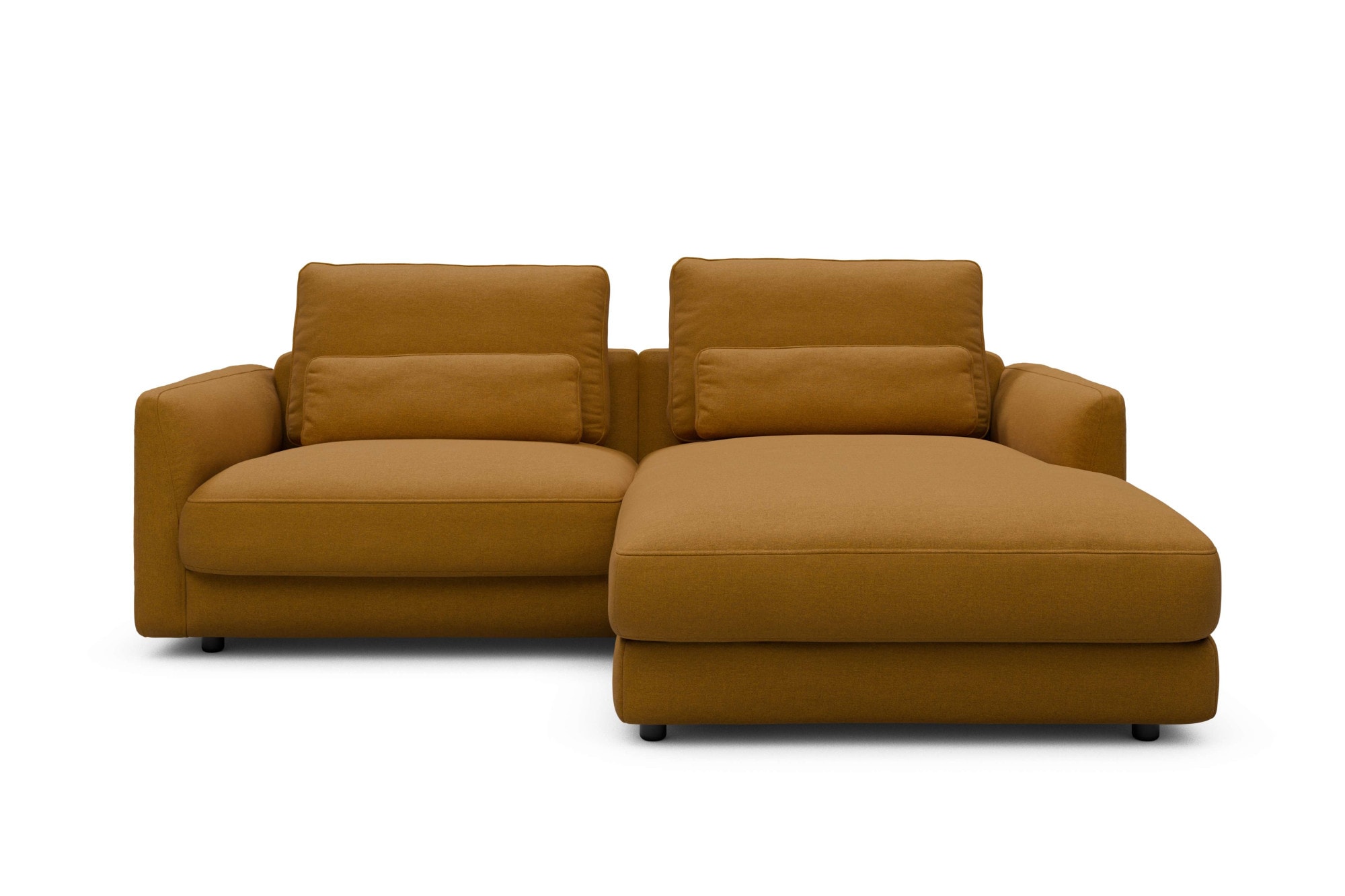 Ecksofa TENKSOM, B:225cm H:68cm T:171cm, gelb, Wohnzimmer, Sofas, "Polsterecke, L-Form, Eckcouch, mit Federkern, inkl. Kissen", legerer Sitzkomfort