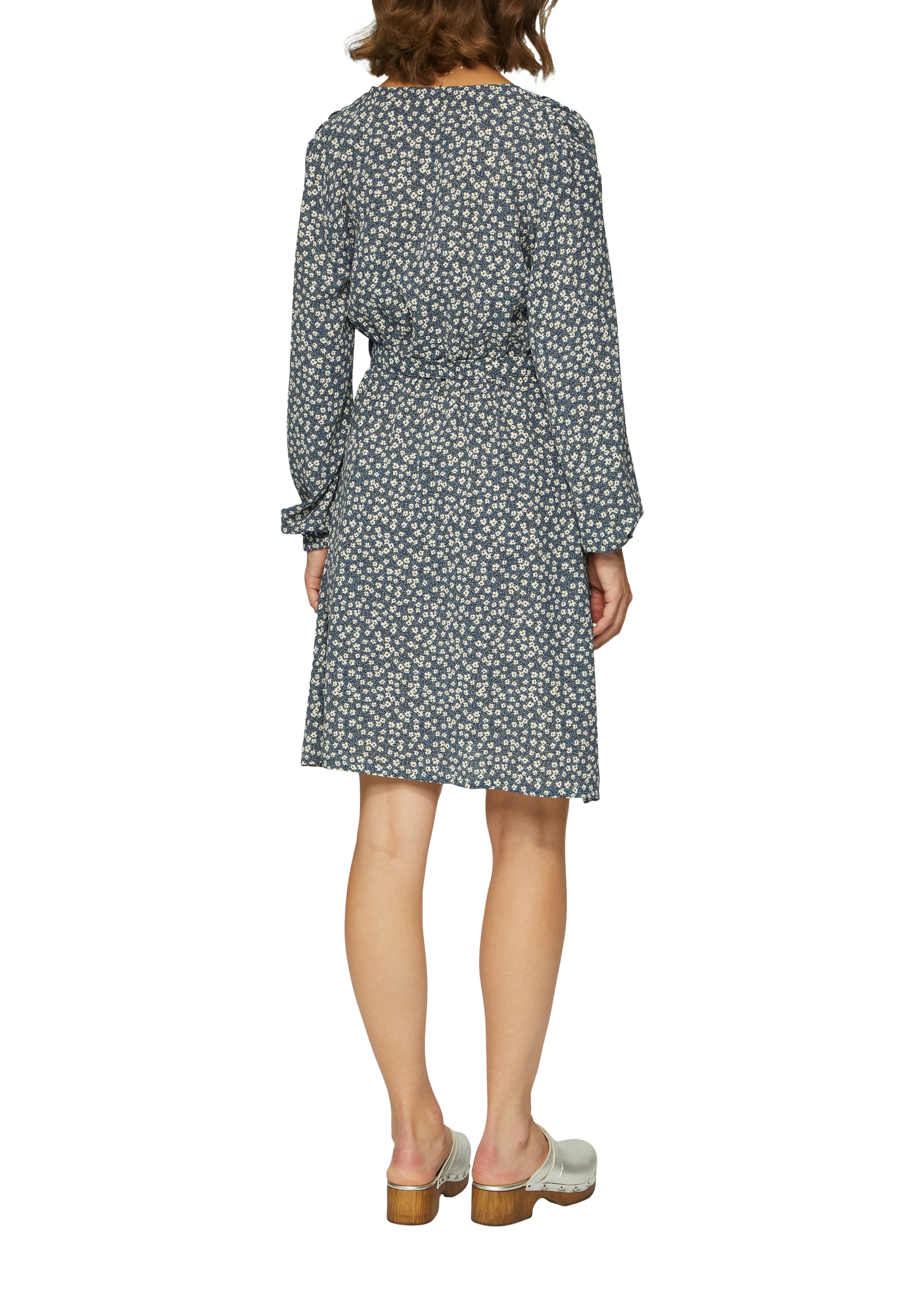 QS Sommerkleid Ohne Taschen mit All-Over Print