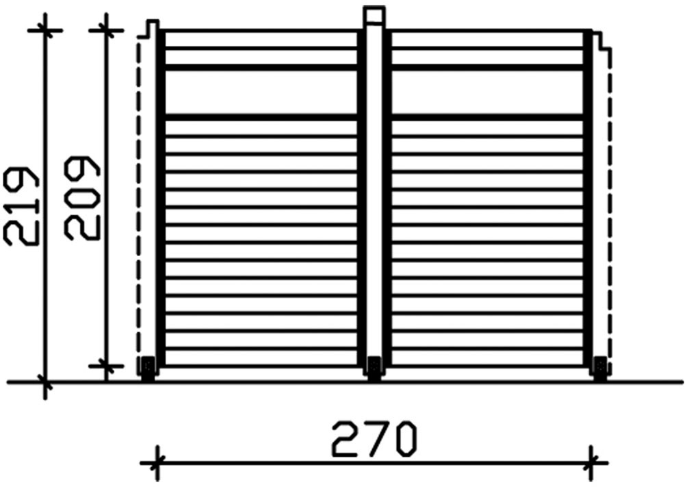 Skanholz Pavillonseitenteil »Wand«, mit Lichtband