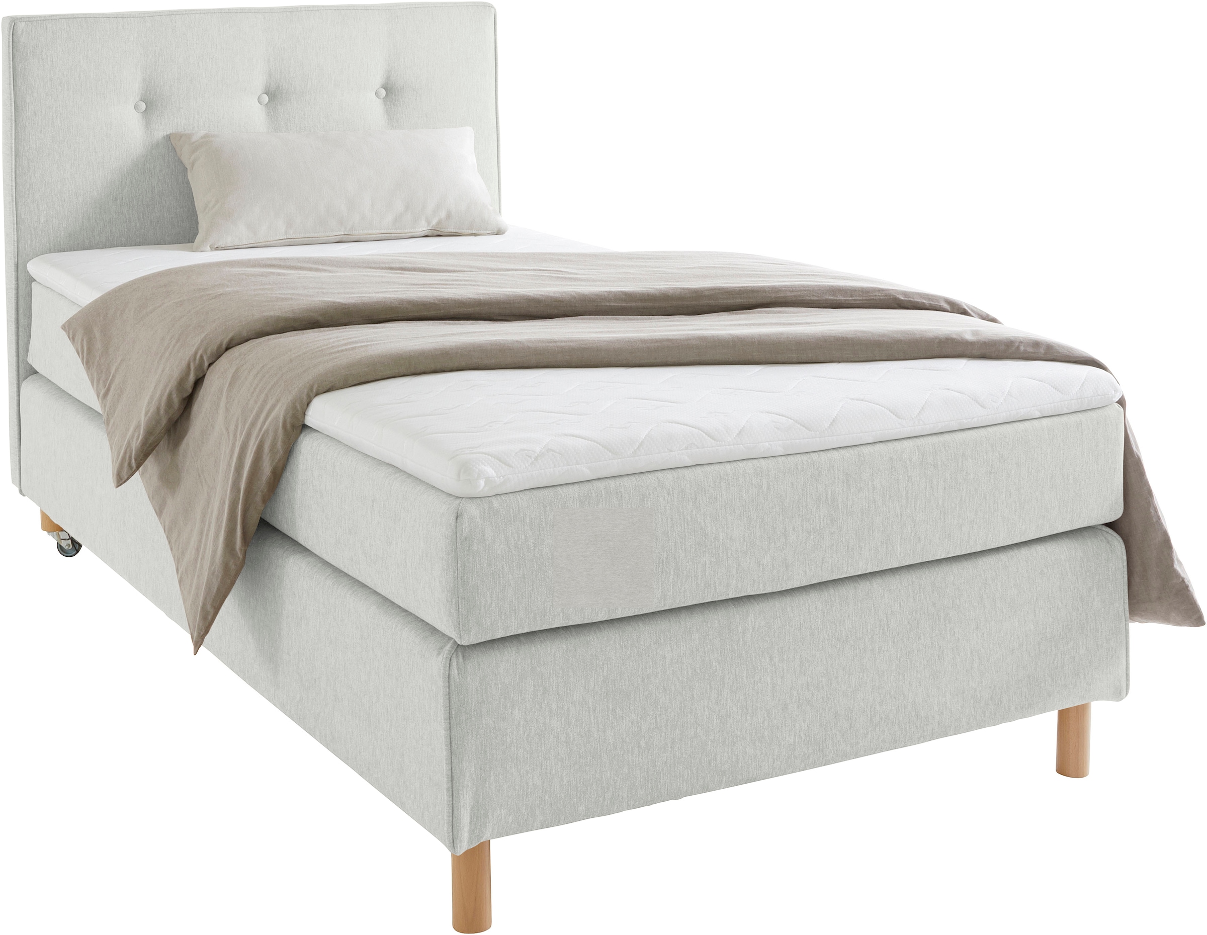Home affaire Boxspringbett »Heimatblick 100x200cm beliebig erweiterbar zu Doppel- und Familienbett«, Einzelbett, Hotelbett erhältlich in H2,H3 & H4