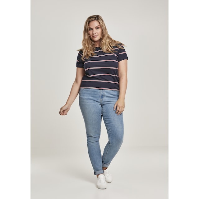 URBAN CLASSICS T-Shirt »Damen Ladies Yarn Dyed Skate Stripe Cropped Tee«, (1  tlg.) online bestellen | BAUR