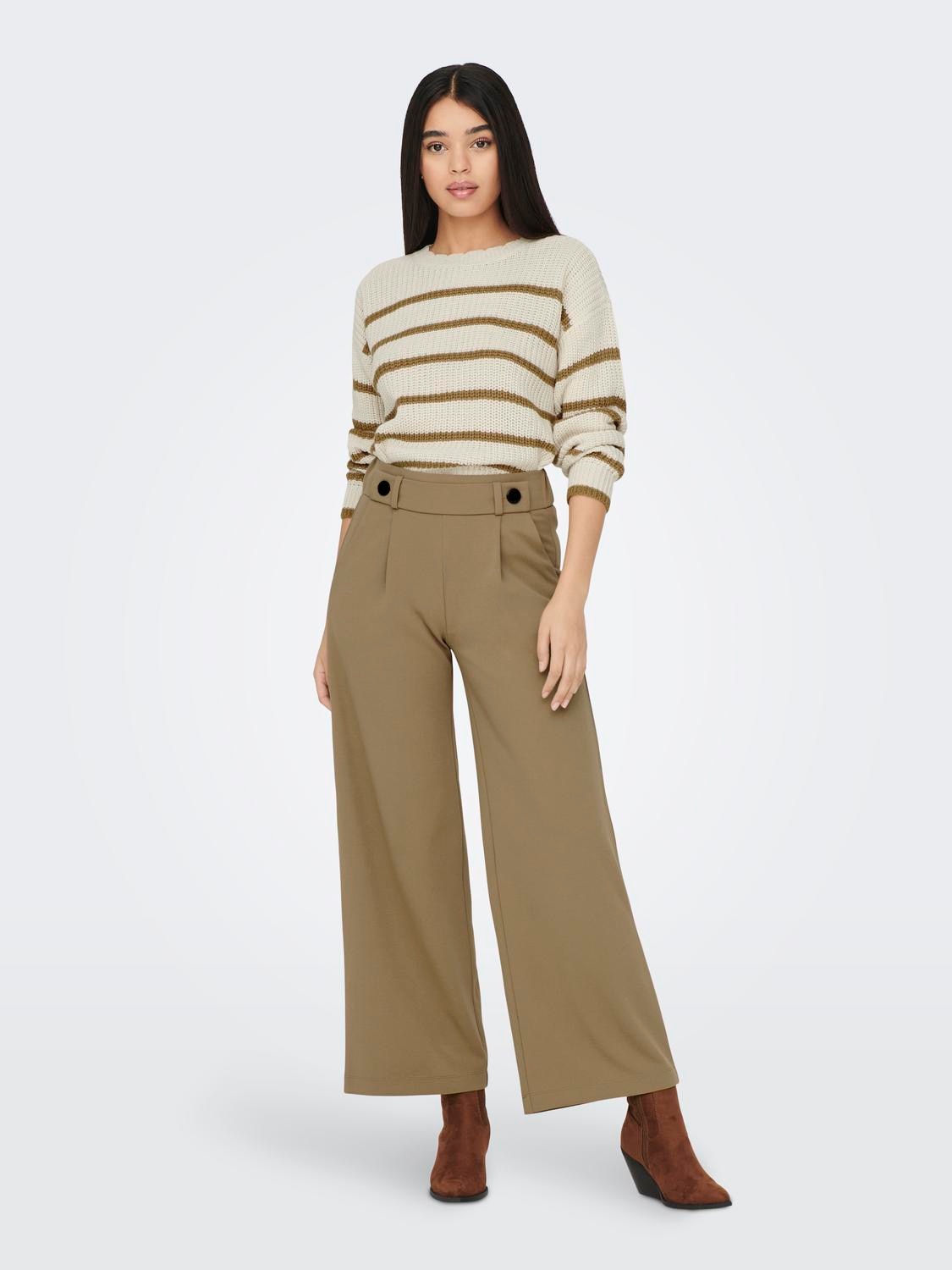 JDY Jerseyhose »JDYGEGGO NEW LONG PANT JRS NOOS«, mit dekorativem Riegel vorne am Bund
