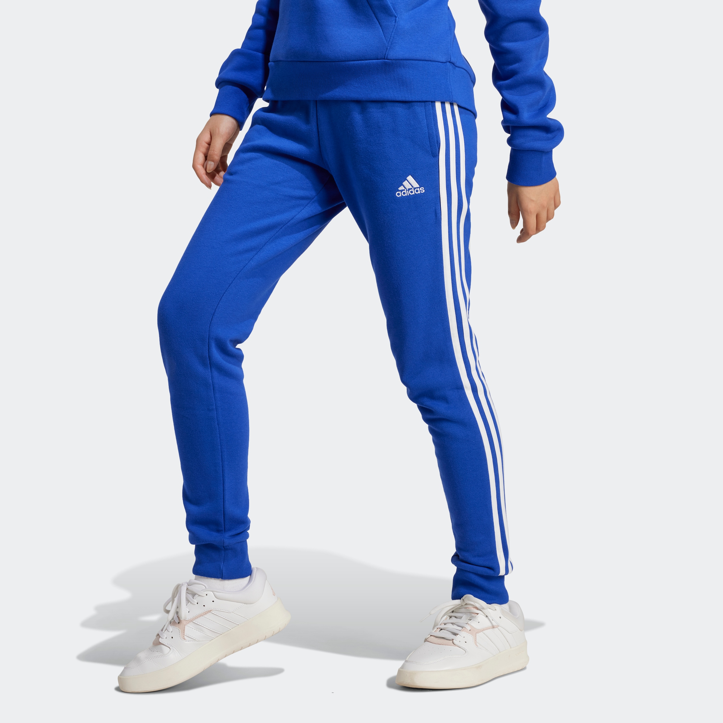 adidas Sportswear Sporthose »ESSENTIALS 3STREIFEN FRENCH TERRY CUFFED HOSE«, (1 tlg.)