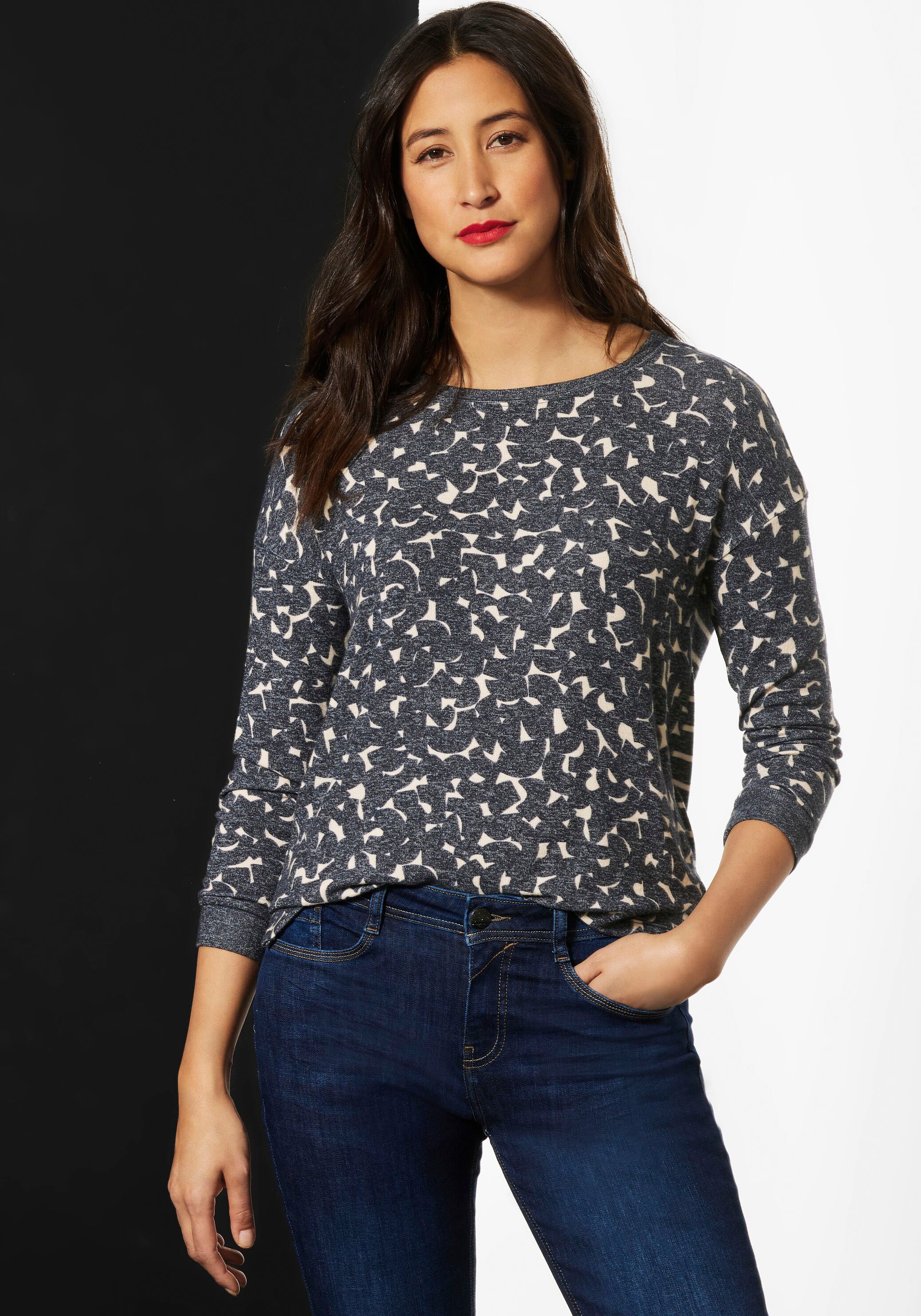 STREET ONE Langarmshirt »Style Ellen«, mit angesagtem Printmix online  bestellen | BAUR