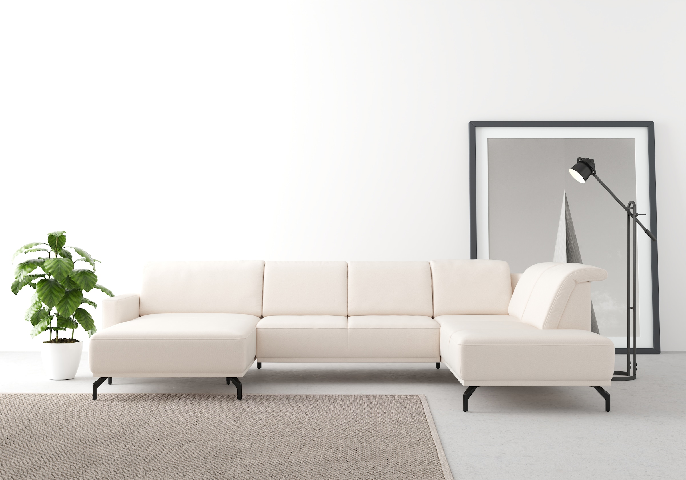 sit&more Wohnlandschaft "Bailando U-Form" wahlweise mit Kopfteilverstellung günstig online kaufen