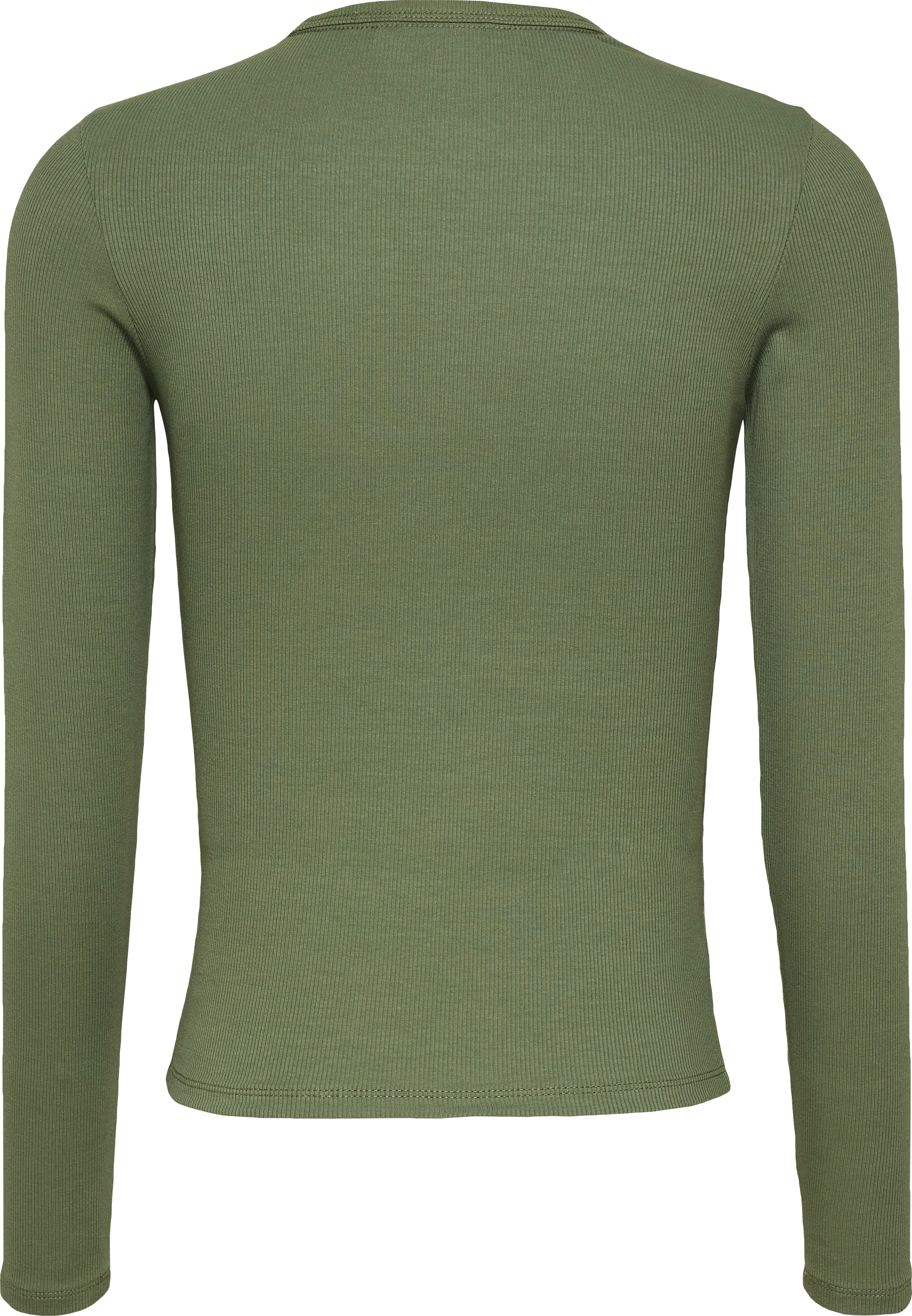 Tommy Jeans Langarmshirt »TJW SLIM ESSENTIAL RIB LS«, mit Logostickerei