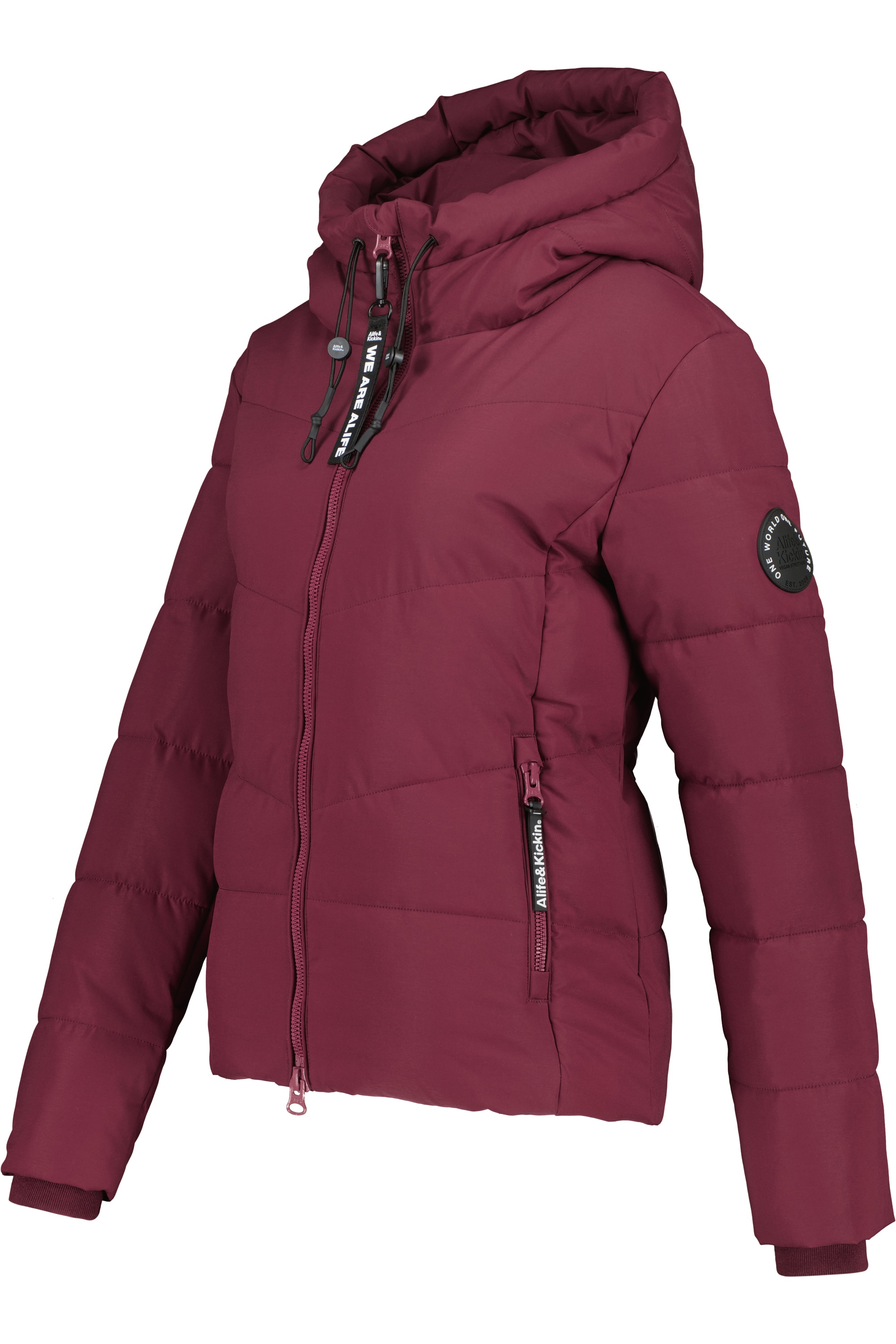 Alife & Kickin Winterjacke »Damen MicaelaAK A«, Kurze warme Jacke mit gefütterten Reißverschlusstaschen und Kapuze