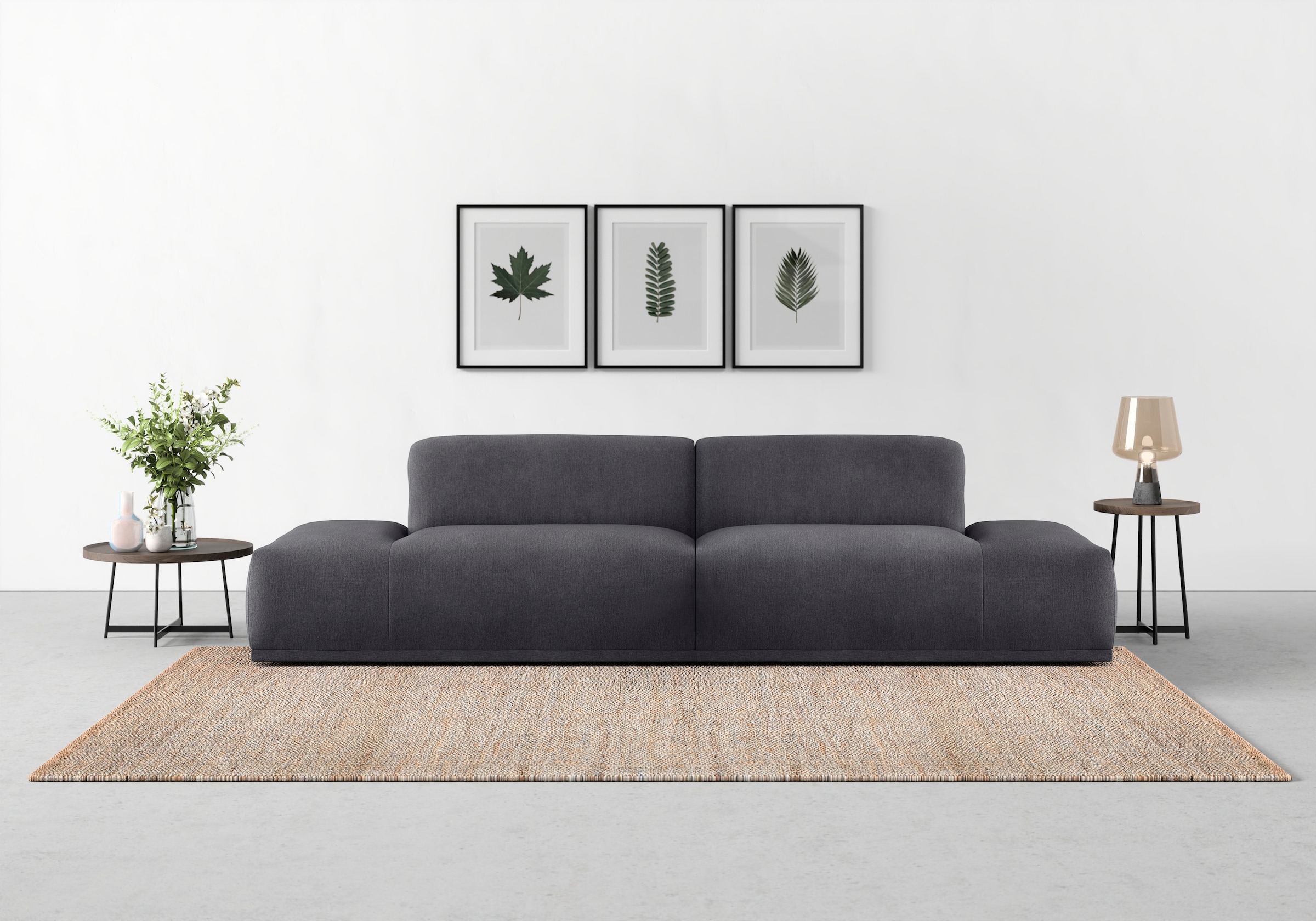 TRENDMANUFAKTUR Big-Sofa "Braga Japandi-Design, toller Sitzkomfort, Designsofa" in moderner Optik, mit hochwertigem Kaltschaum