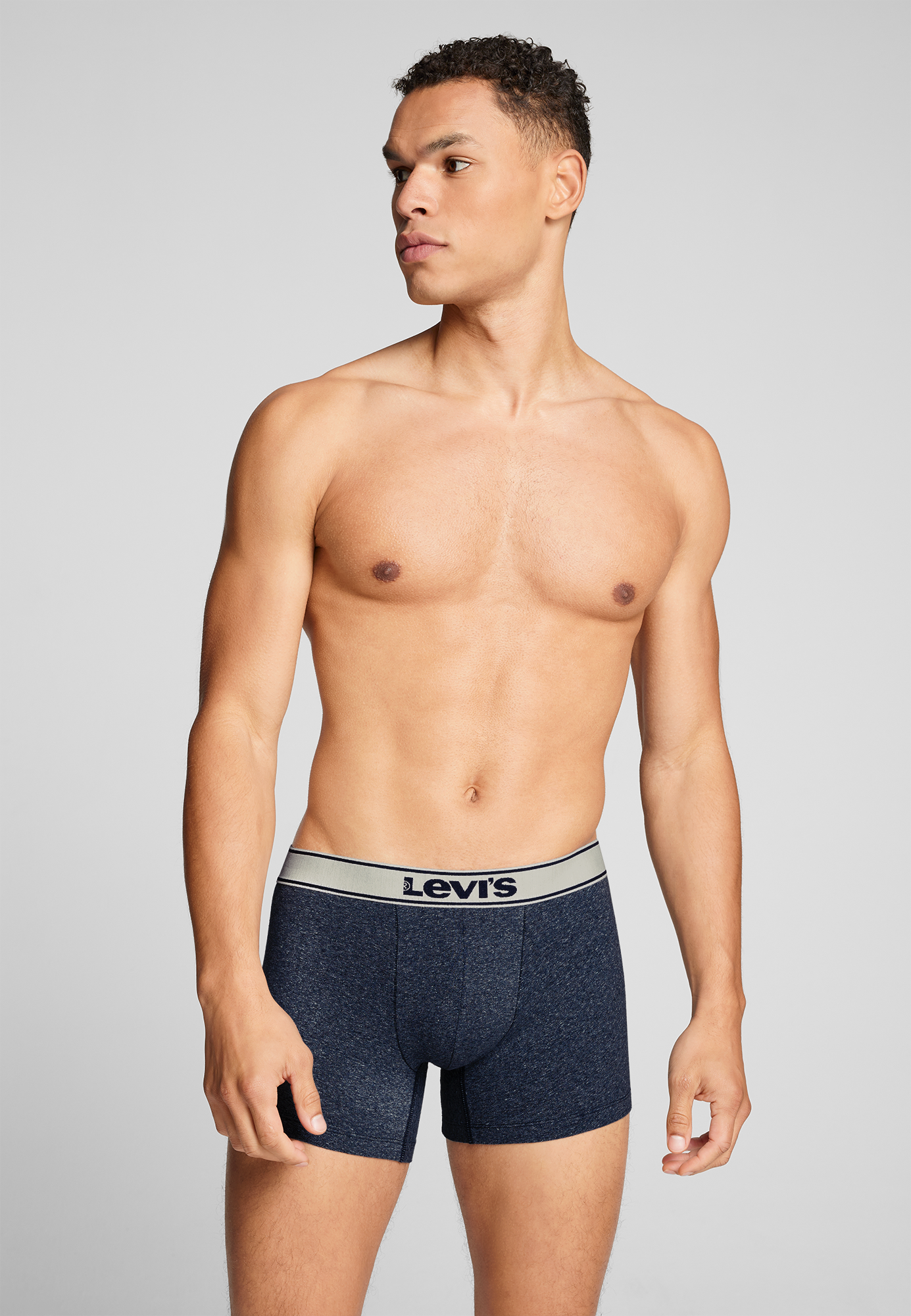 Levi's® Boxershorts »LEVIS MEN VNTG HTR BOXER BRIEF ORG CO 2P« 2er Pack,  mit breitem Logobund