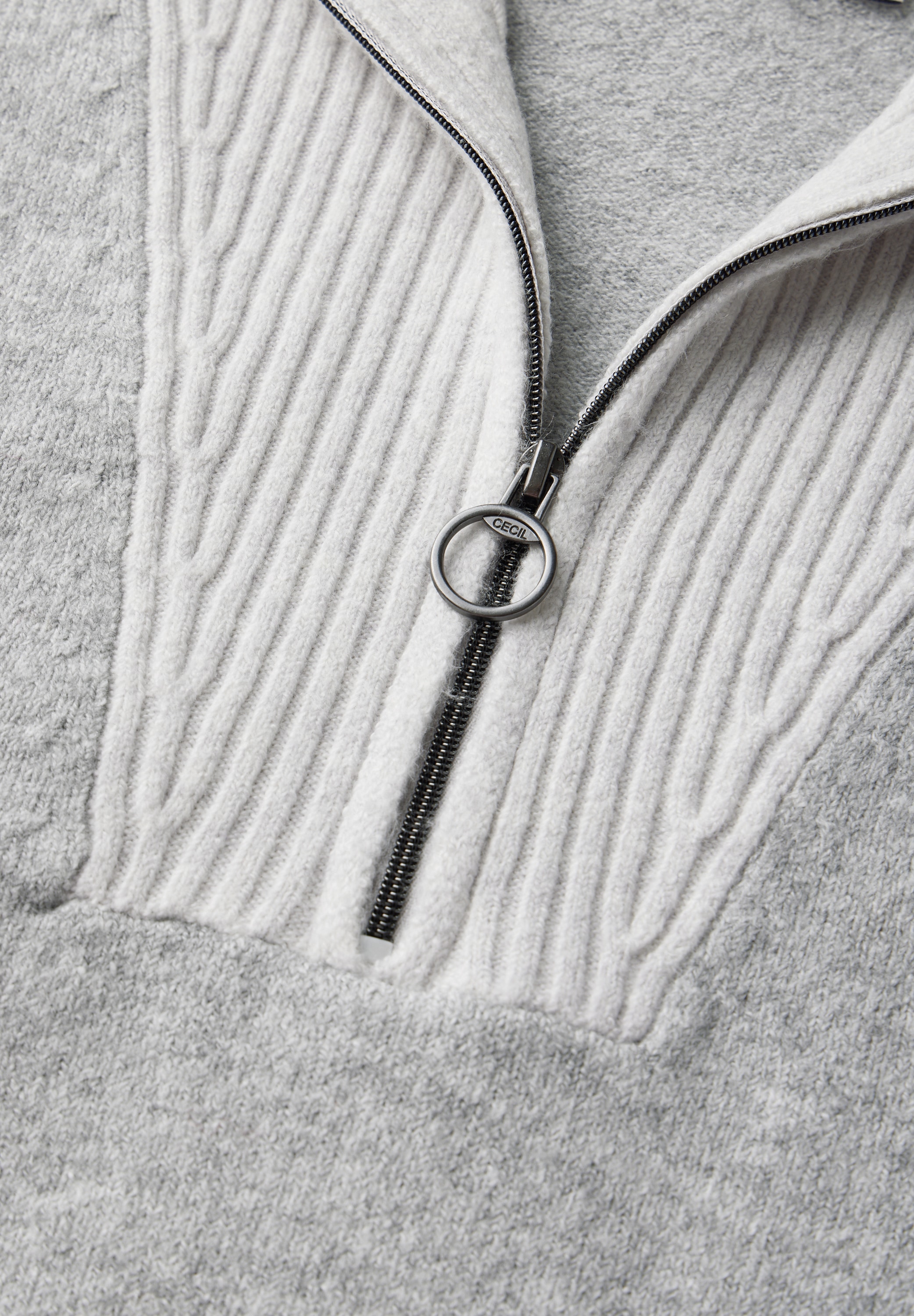 Cecil Stehkragenpullover, aus Baumwolle mit Stretchanteil