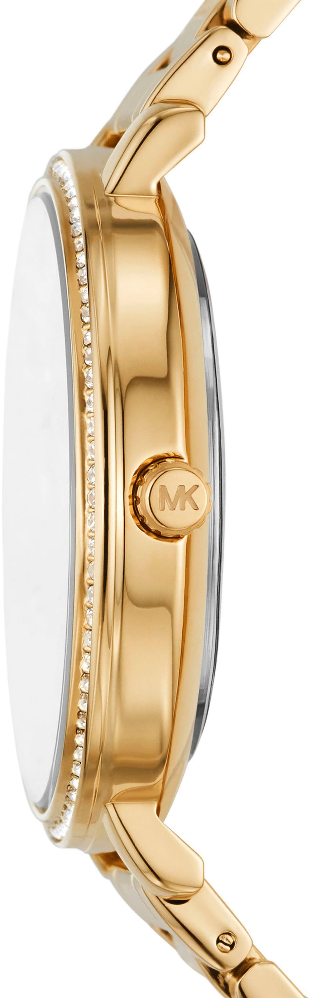 MICHAEL KORS Quarzuhr »PYPER« Armbanduhr, Damenuhr, Edelstahlarmband, analog, Glassteine