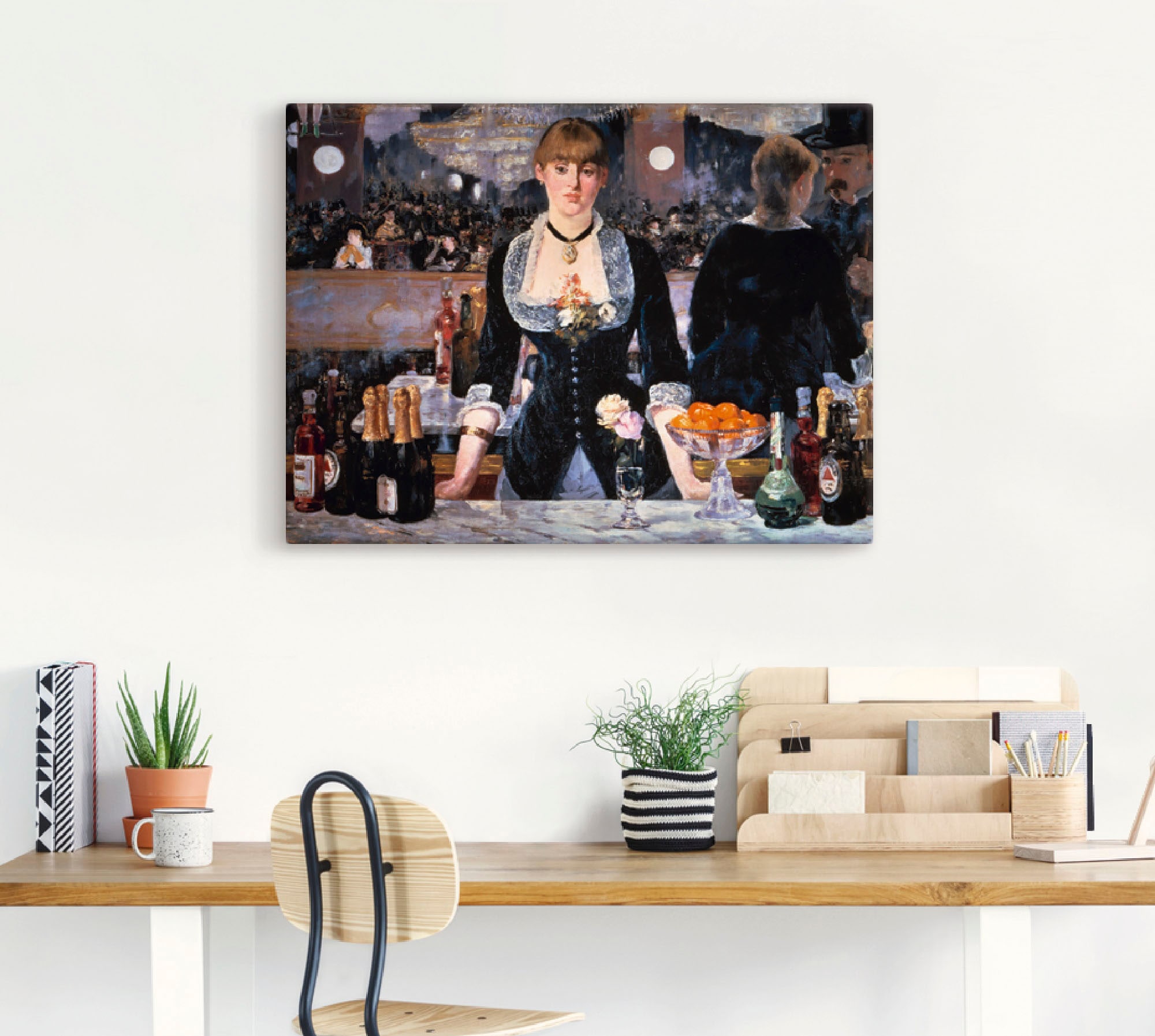 Artland Wandbild »Die Bar des Folies-Bergeres, um 1881«, Frau, (1 St.), als Leinwandbild, Poster in verschied. Größen