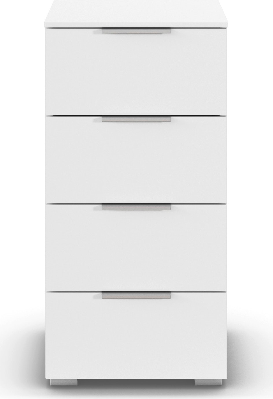 OTTO home Schubkastenkommode "Highboard Sideboard Schubladenkommode Kommode Schlafzimmer ASTANA" Breite 40 cm / Höhe 81 cm, mit 4 geräumigen Schubladen, Kantengriff in Alufarben MADE IN GERMANY