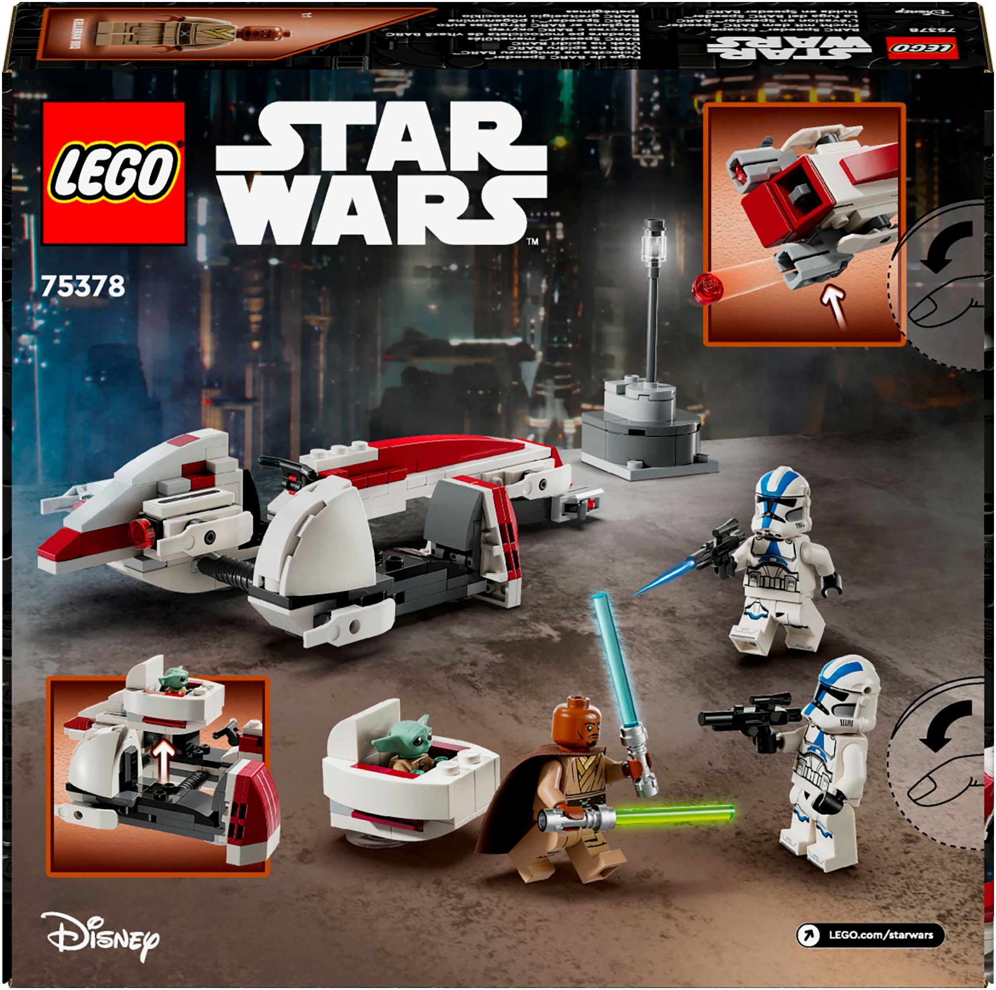LEGO® Konstruktionsspielsteine »Flucht mit dem BARC Speeder™ (75378), LEGO Star Wars TM«, (221 St.)