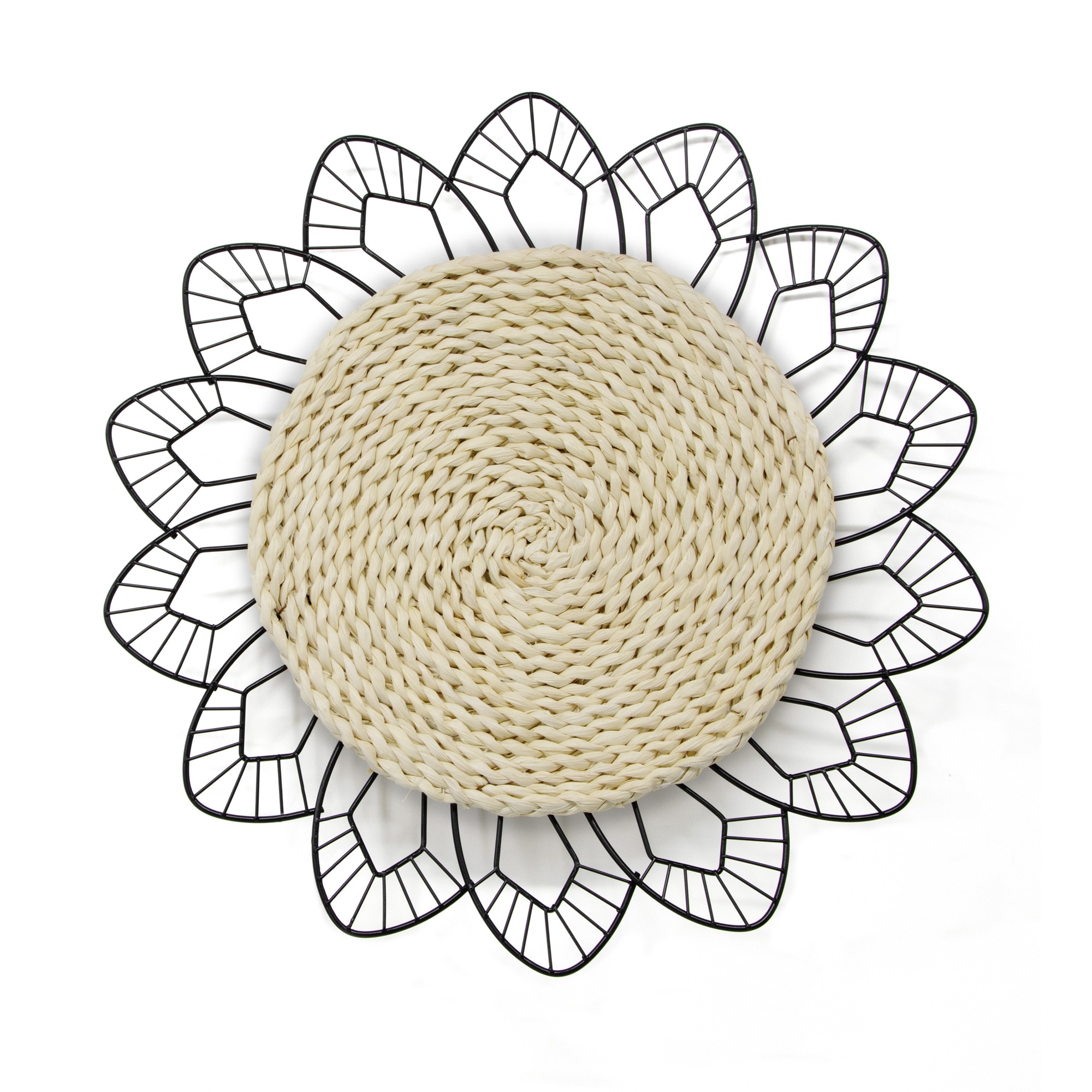 Art for the home Wandbild "Blumen Rotan Rund", Art-Blumen-Blumenbilder, (1 günstig online kaufen