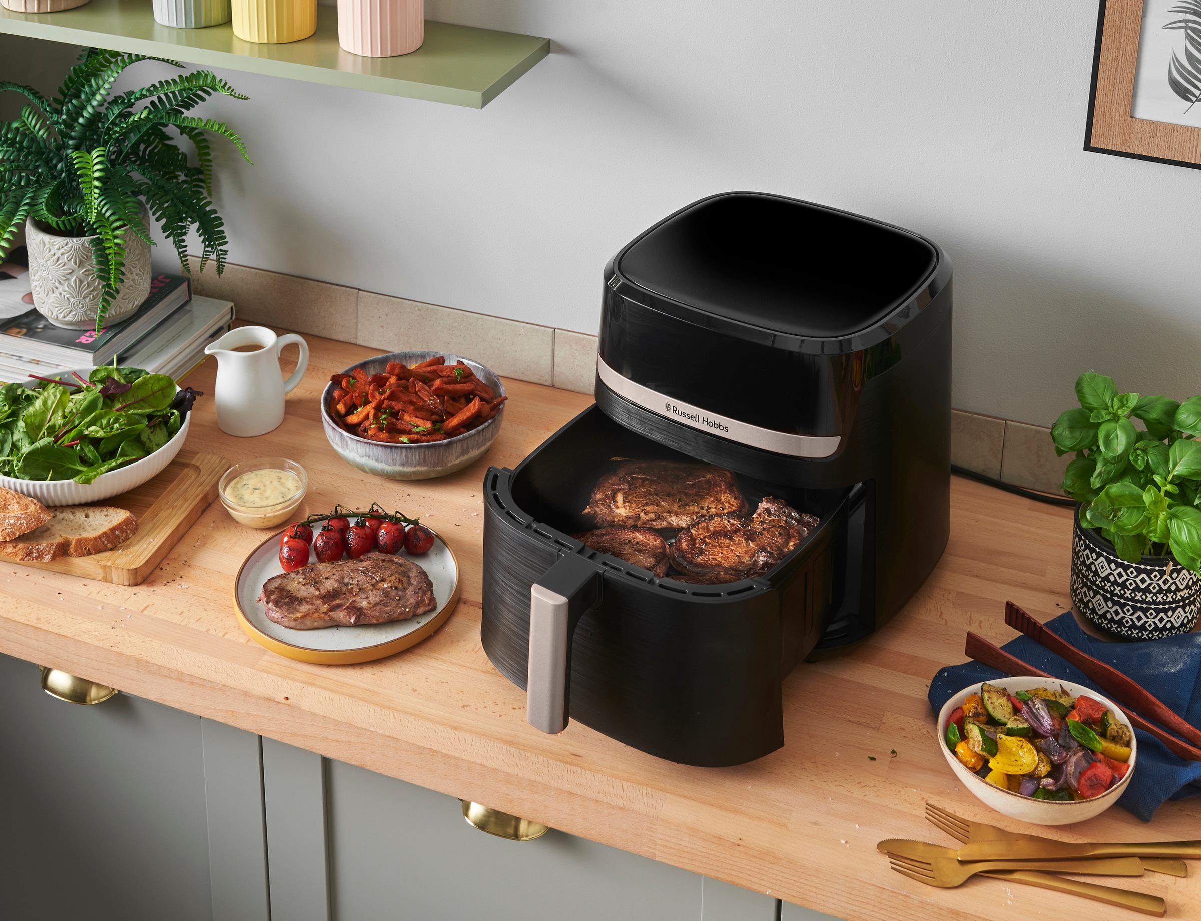 RUSSELL HOBBS Heißluftfritteuse »27630-56 SatisFry, 8,3 L«, 1800 W, Airfryer–wenig oder kein Öl erforderlich, 9 Programme, 8,3 L