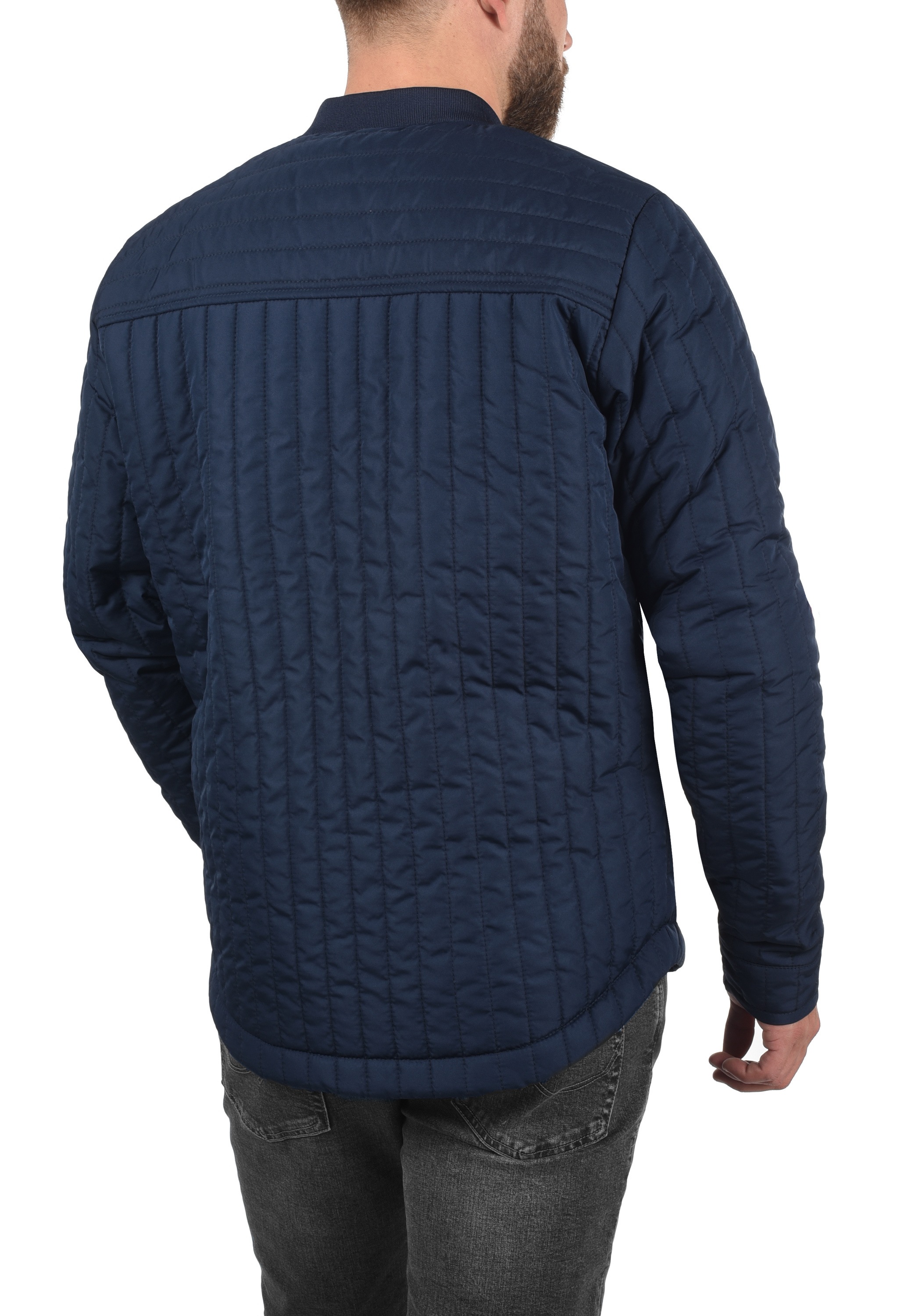 Steppjacke BLEND "BHStan", Herren, Gr. S, marineblaus, 100% Polyester, unifarben, regular fit normal, ohne Ausschnitt, weit normaler offener Saum, Jacken Steppjacke, Stilvolle Übergangsjacke mit Steppung 6