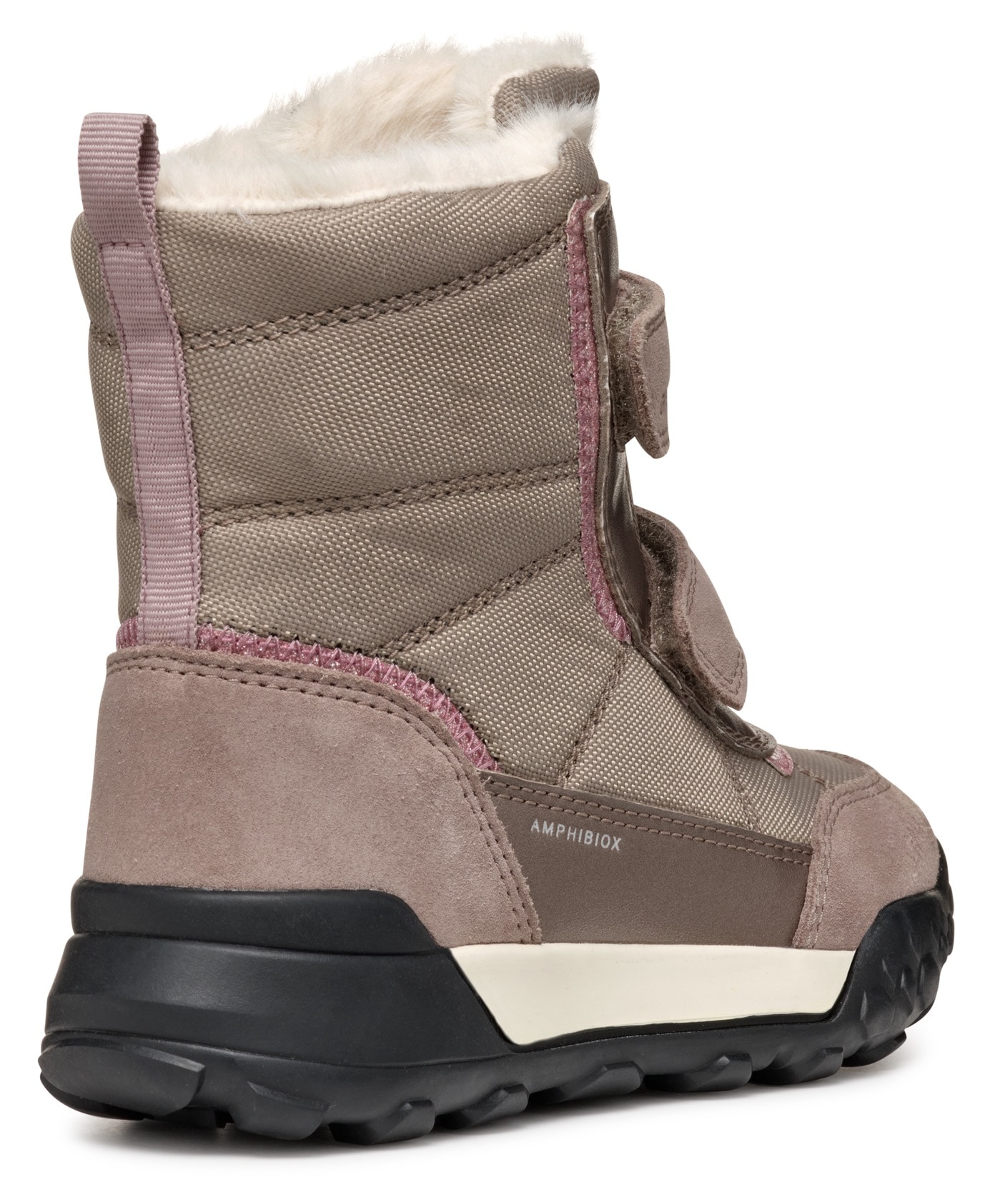 Geox Winterstiefel »J TREKKYUP GIRL B ABX«, Klettstiefel, Snowboots, Winterstiefel mit Warmfutter