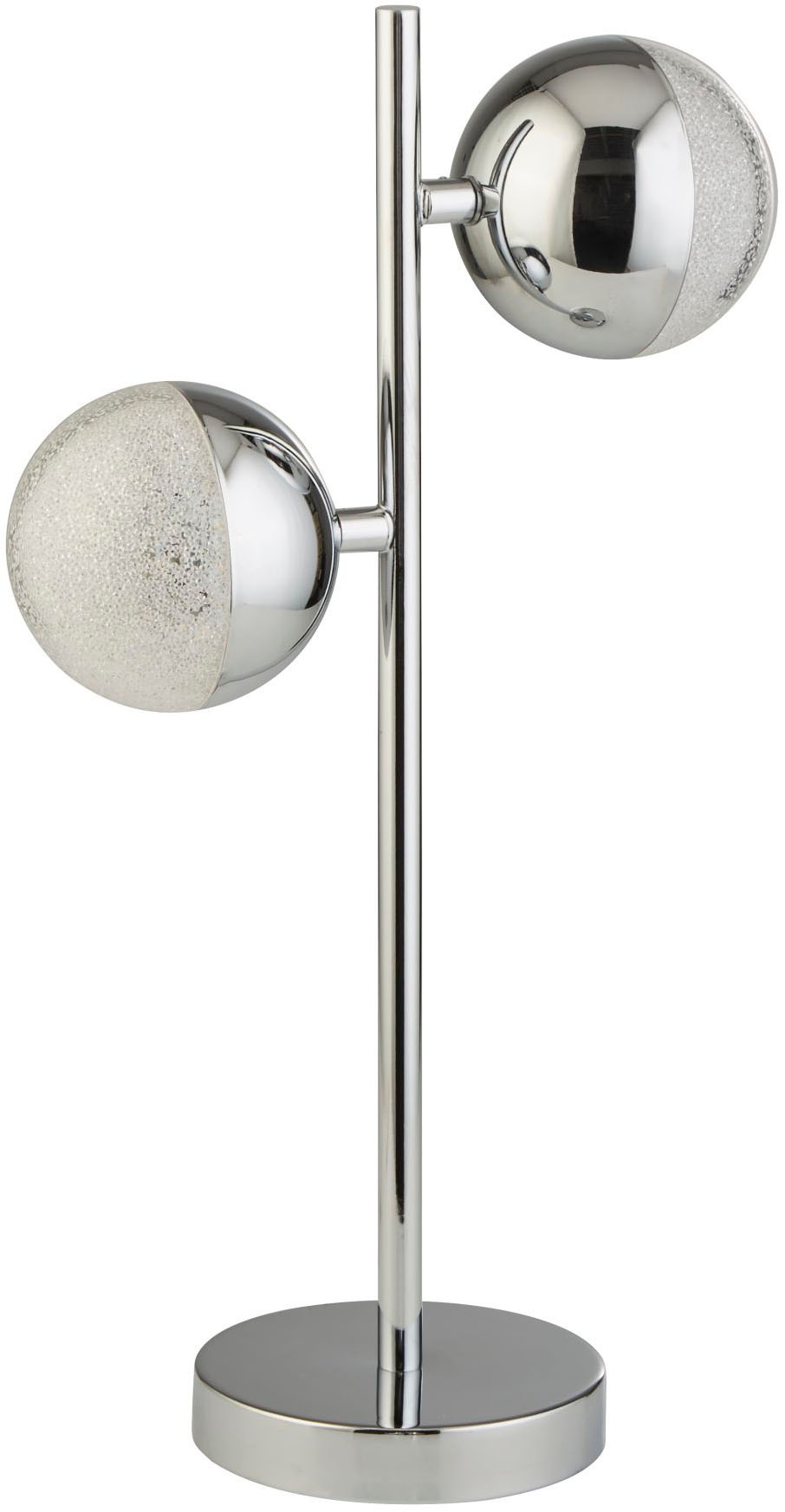 Searchlight Tischleuchte »Marbles 2Lt Tischleuchte - Chrom mit Kristallsand« LED-Modul 1 Stk.