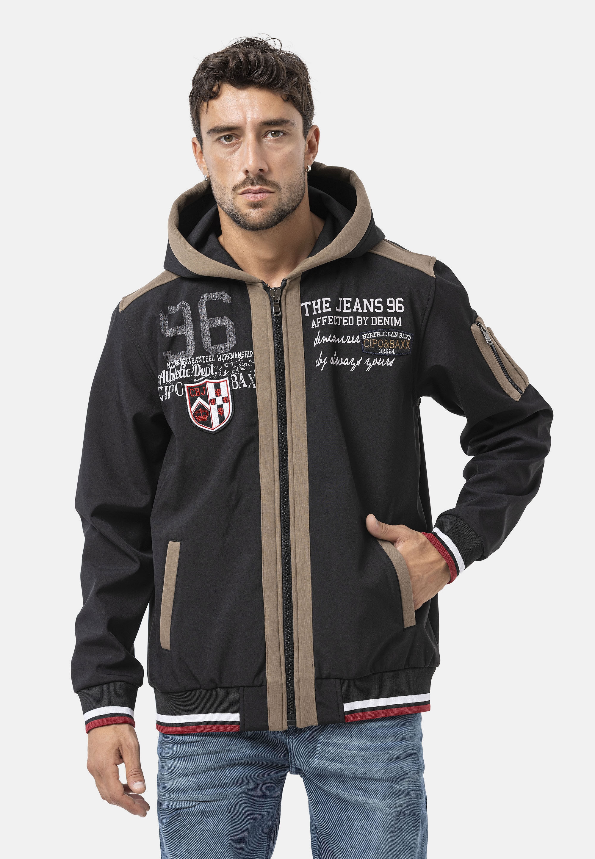 Cipo & Baxx Sweatjacke "Sweatjacke" 1 tlg. mit Kaputze günstig online kaufen