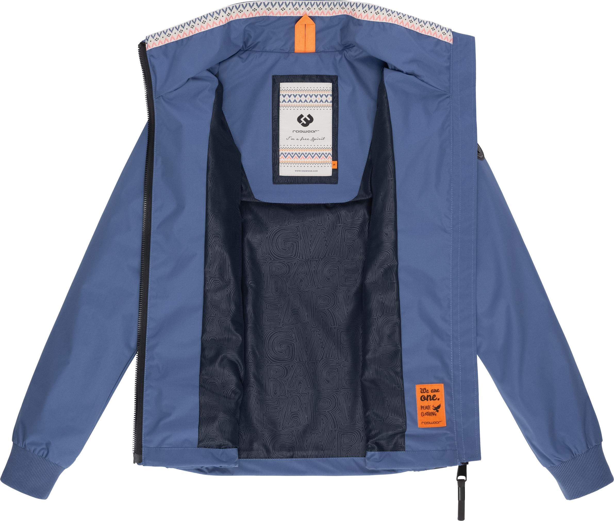 Ragwear Outdoorjacke »Apola«, ohne Kapuze, Wasserdichte Damen Übergangsjacke mit hohem Kragen