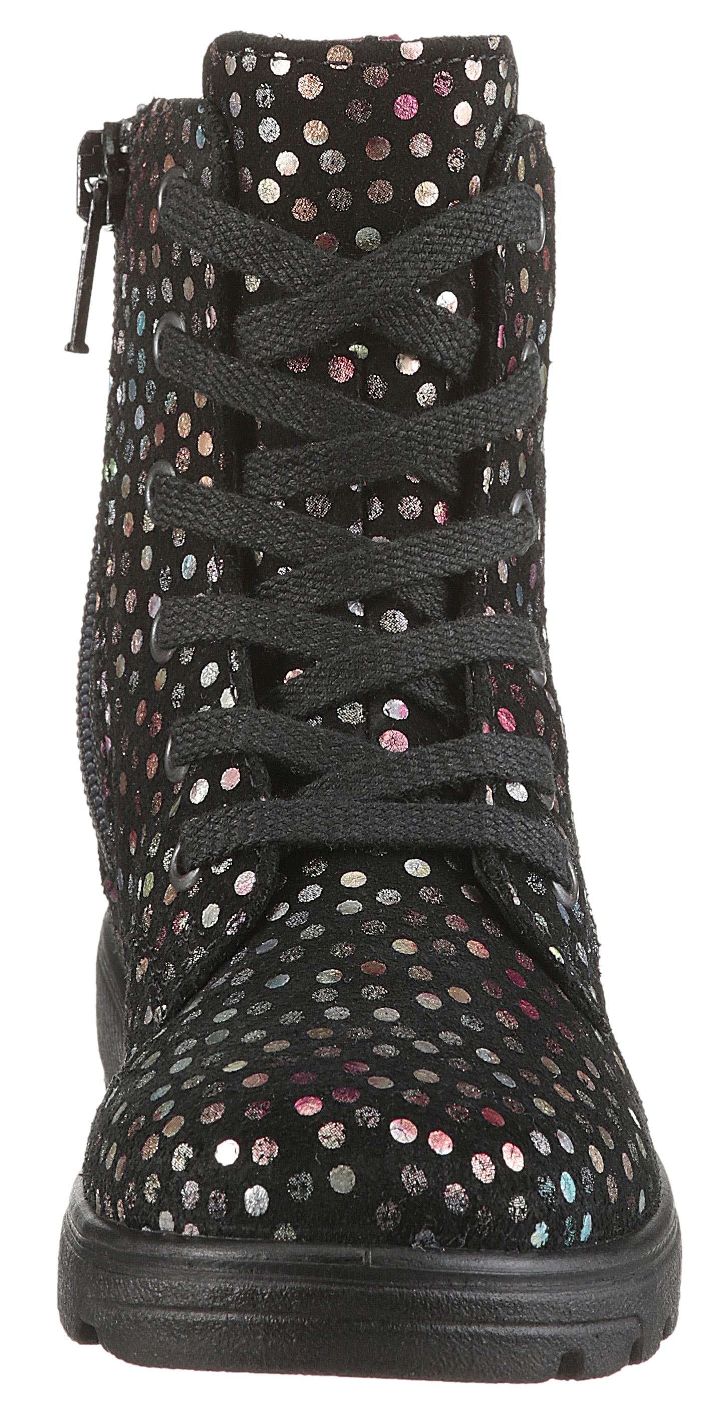 Ricosta Schnürboots »Anni WMS: normal«, Glitzerschuh mit TEX-Ausstattung, Größenschablone zum Download