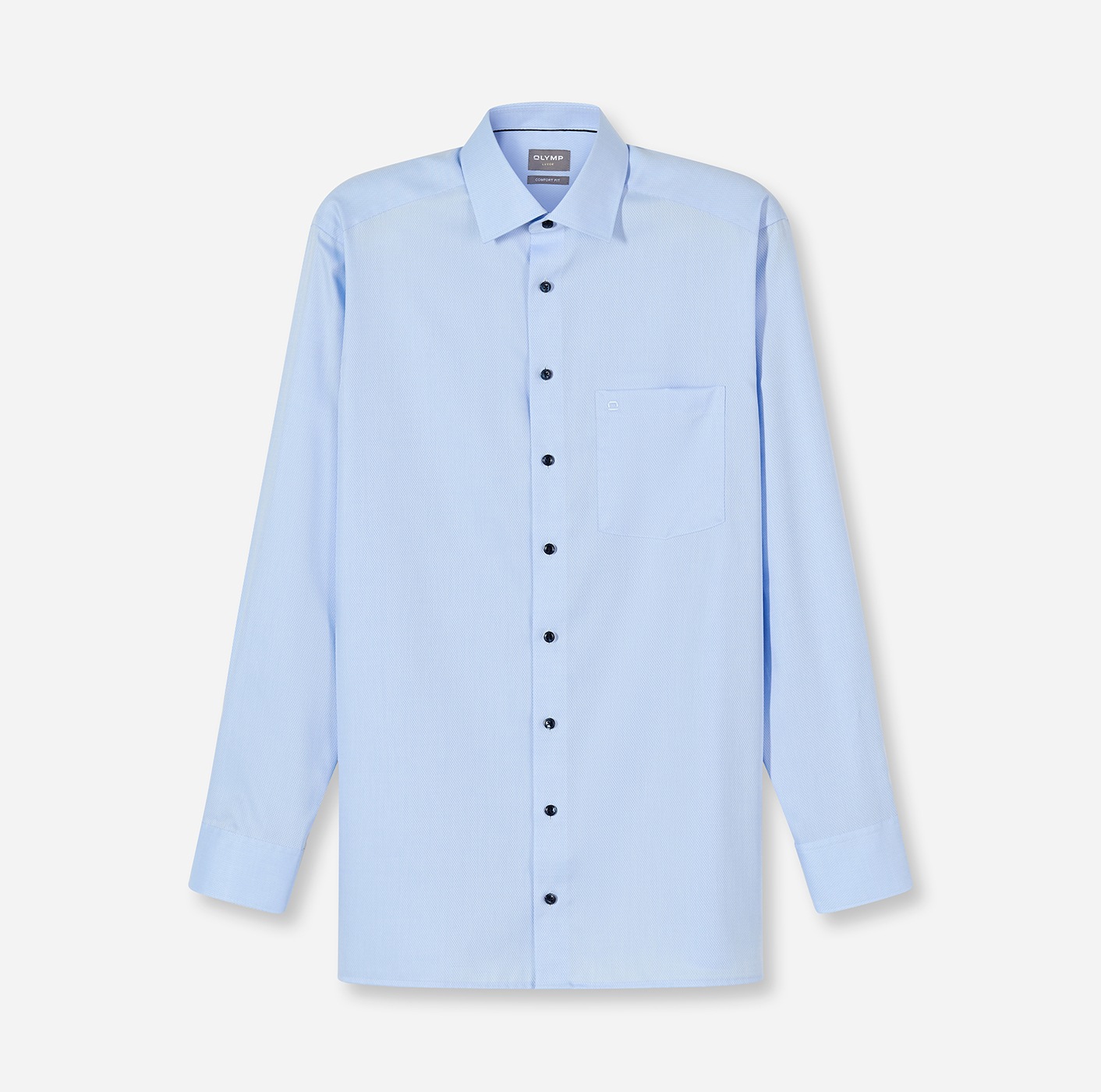 OLYMP Langarmhemd »Luxor«, Businesshemd, comfort fit, Minimalprint, New-Kentkragen