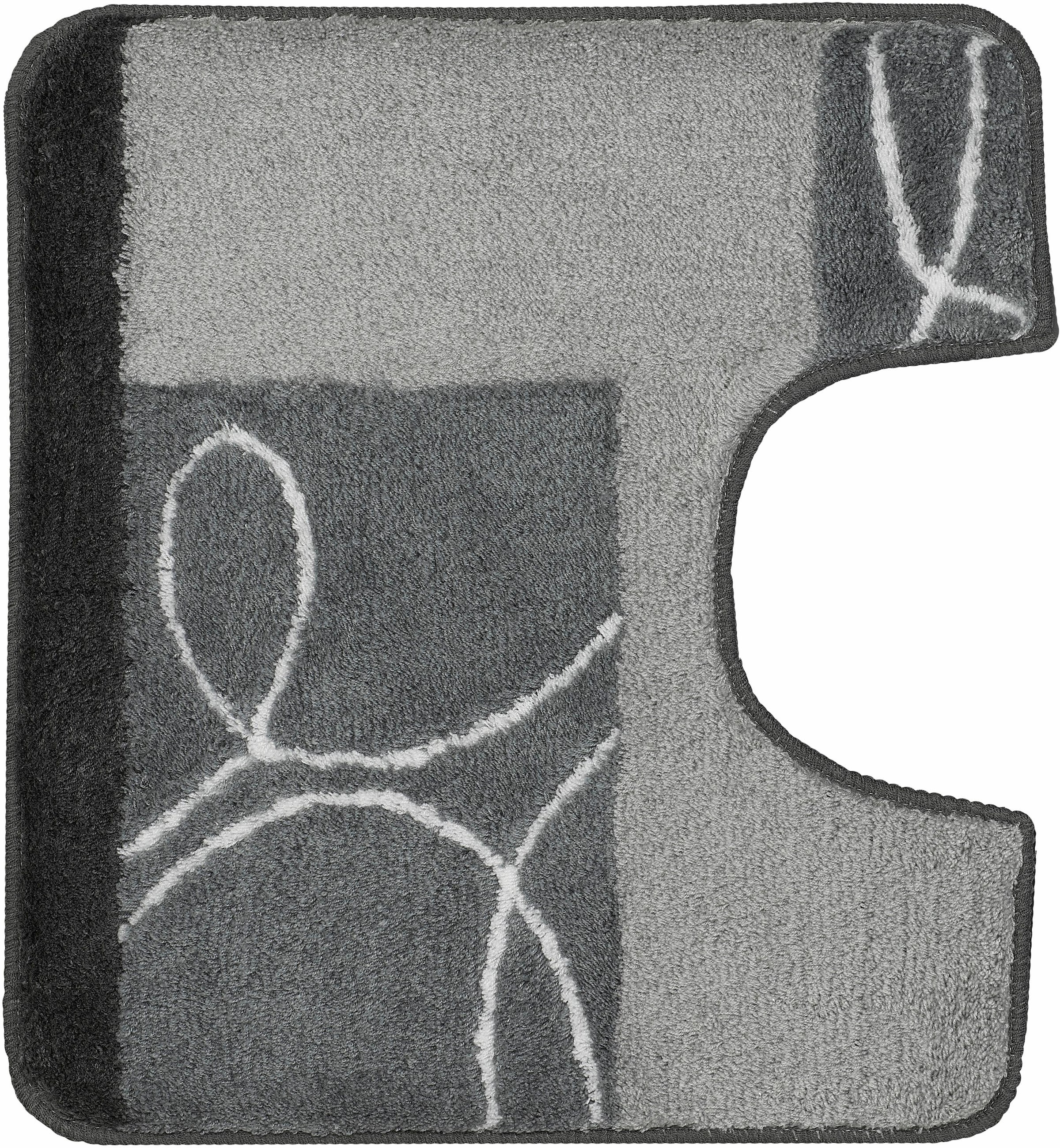 MEUSCH Badematte »Curly«, rutschhemmend beschichtet, fußbodenheizungsgeeignet, Badteppich, modernes Design, waschbar