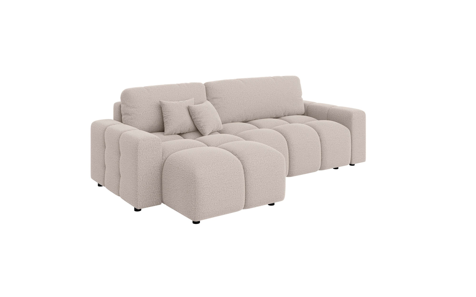 Home affaire Ecksofa »FELICI, Schlafsofa 233cm, L-Form mit Recamiere beidseitig montierbar« Designsofa mit Bettfunktion und Bettkasten, Maße B/T/H: 233/142/88 cm