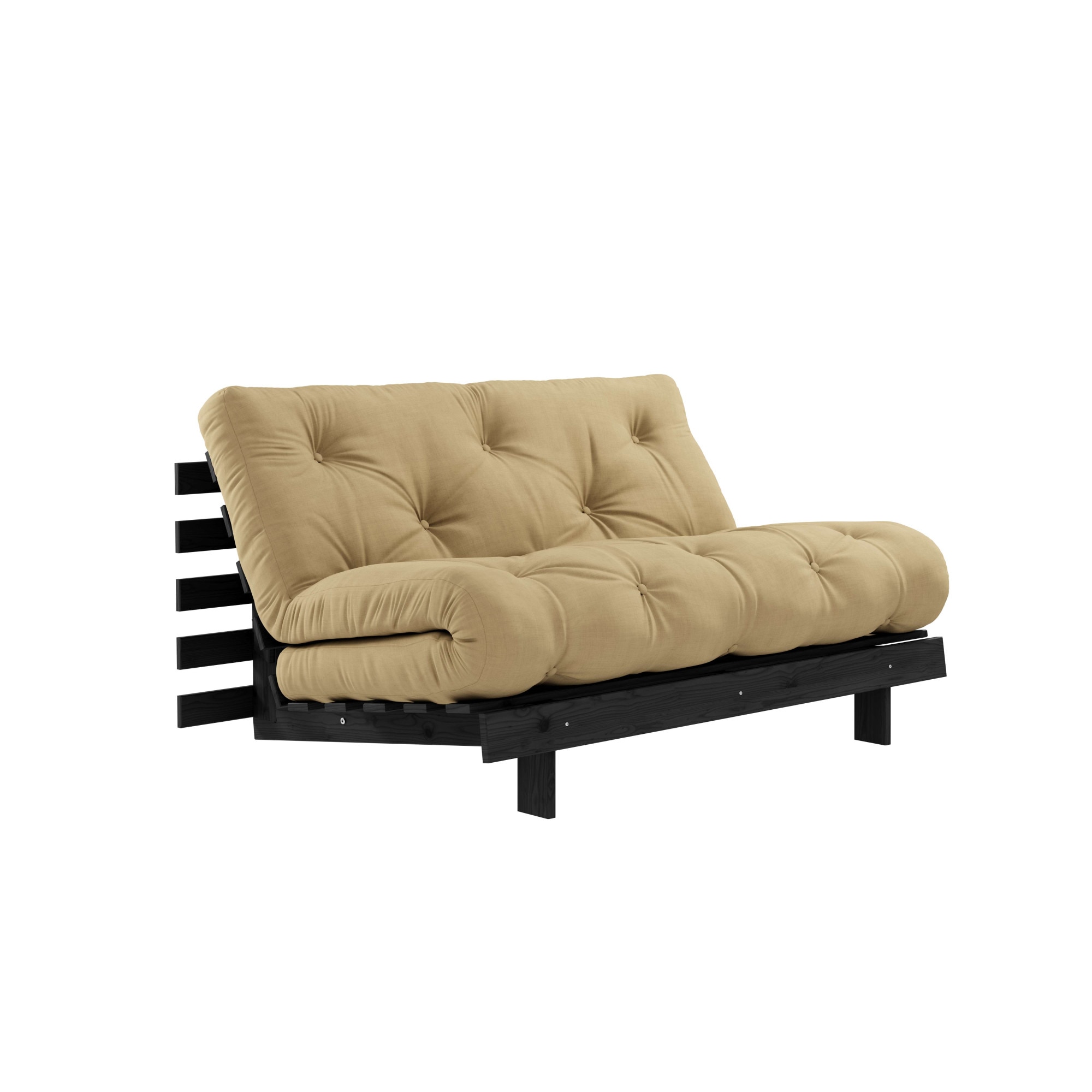 Karup Design Daybett "Roots Sofa Bed, Schlafsofa, Bettfunktion, FSC-Massivholz" Inkl. Futonmatratze, Made in Europe, langlebig, B: 140 oder 160 cm