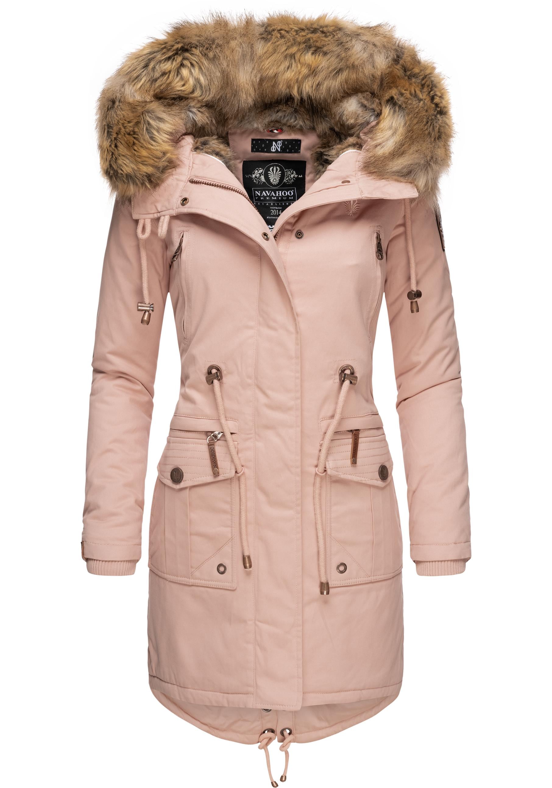 Wintermantel »Rosinchen«, stylischer Damen Winter Baumwollparka mit Kunstfell