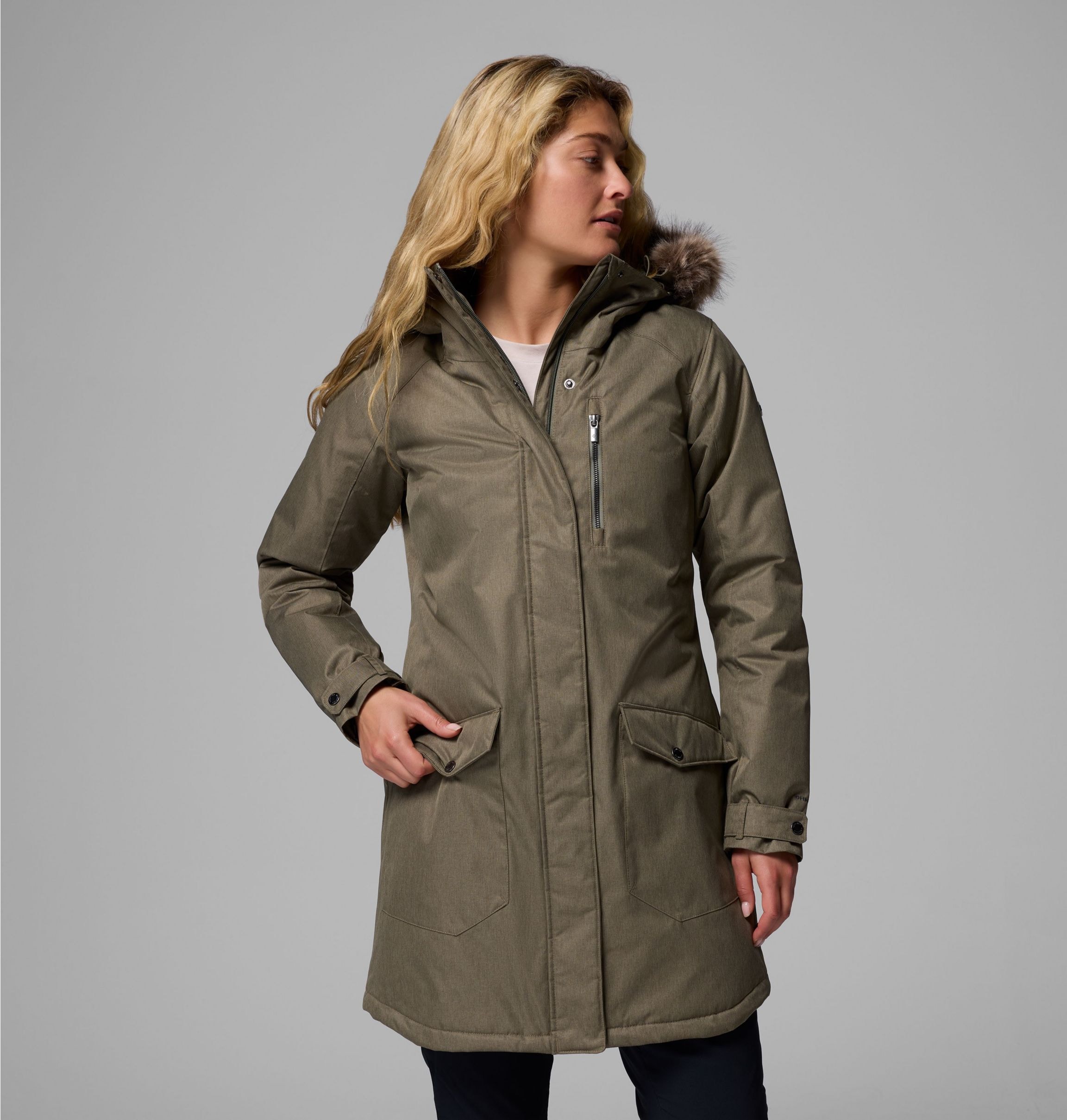 Columbia Parka "SUTTLE MOUNTAIN LONG INSULATED JACKET" sportlicher Parka, für Wandern und Trekking, mit Polyester-Wattierung