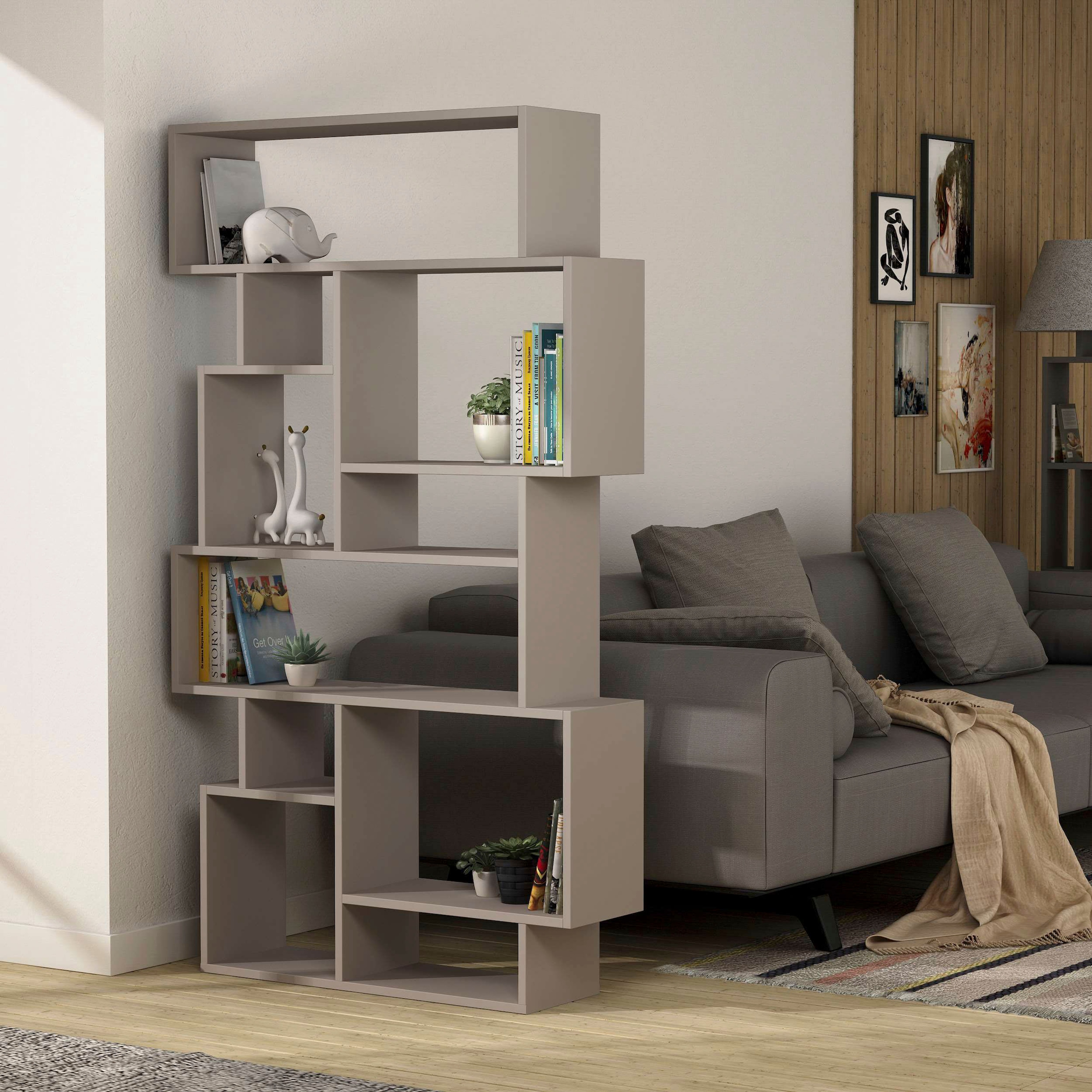 Decortie Bücherregal »Karmato Bücherregal«, (Packung), Leichte Montage, Lagerung, Platzsparend