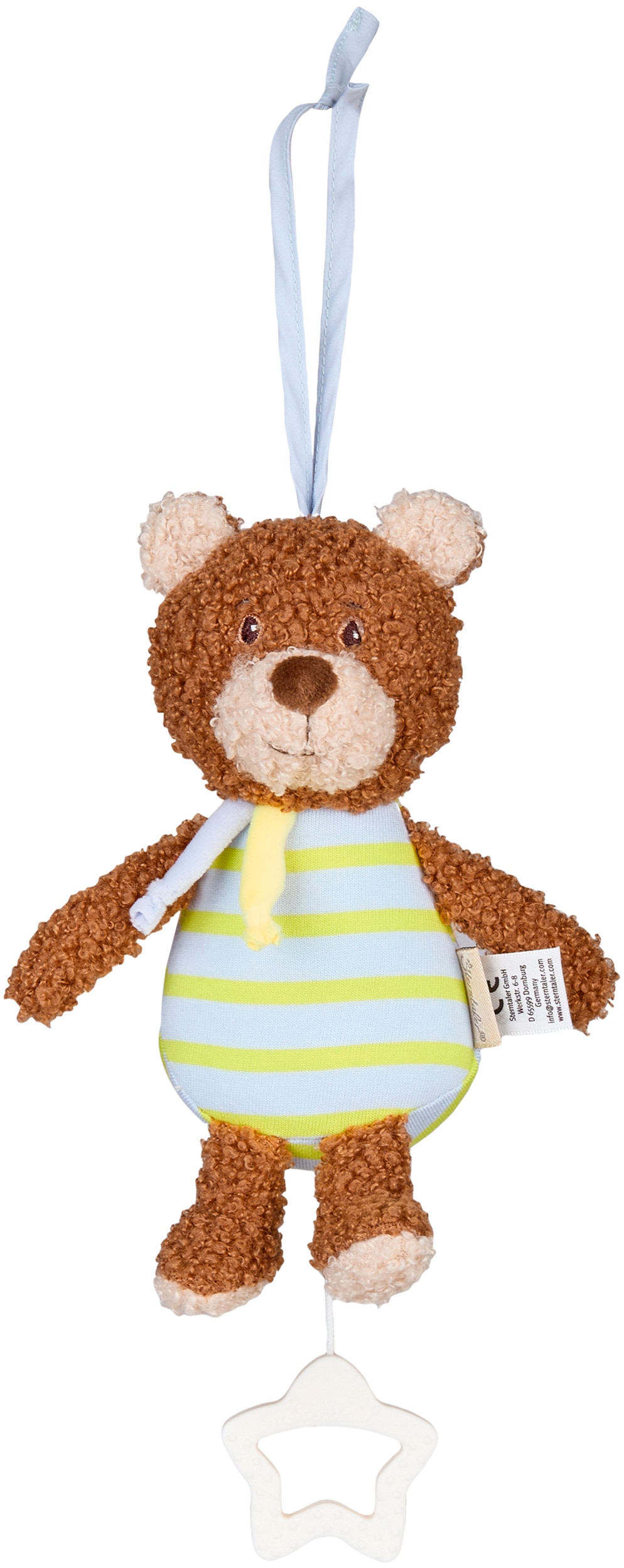 STERNTALER Kinder Spieluhr "Bär Bob, S", braun, Flauschstoff, Jersey, B:16cm H:19cm T:7cm, Spieluhren