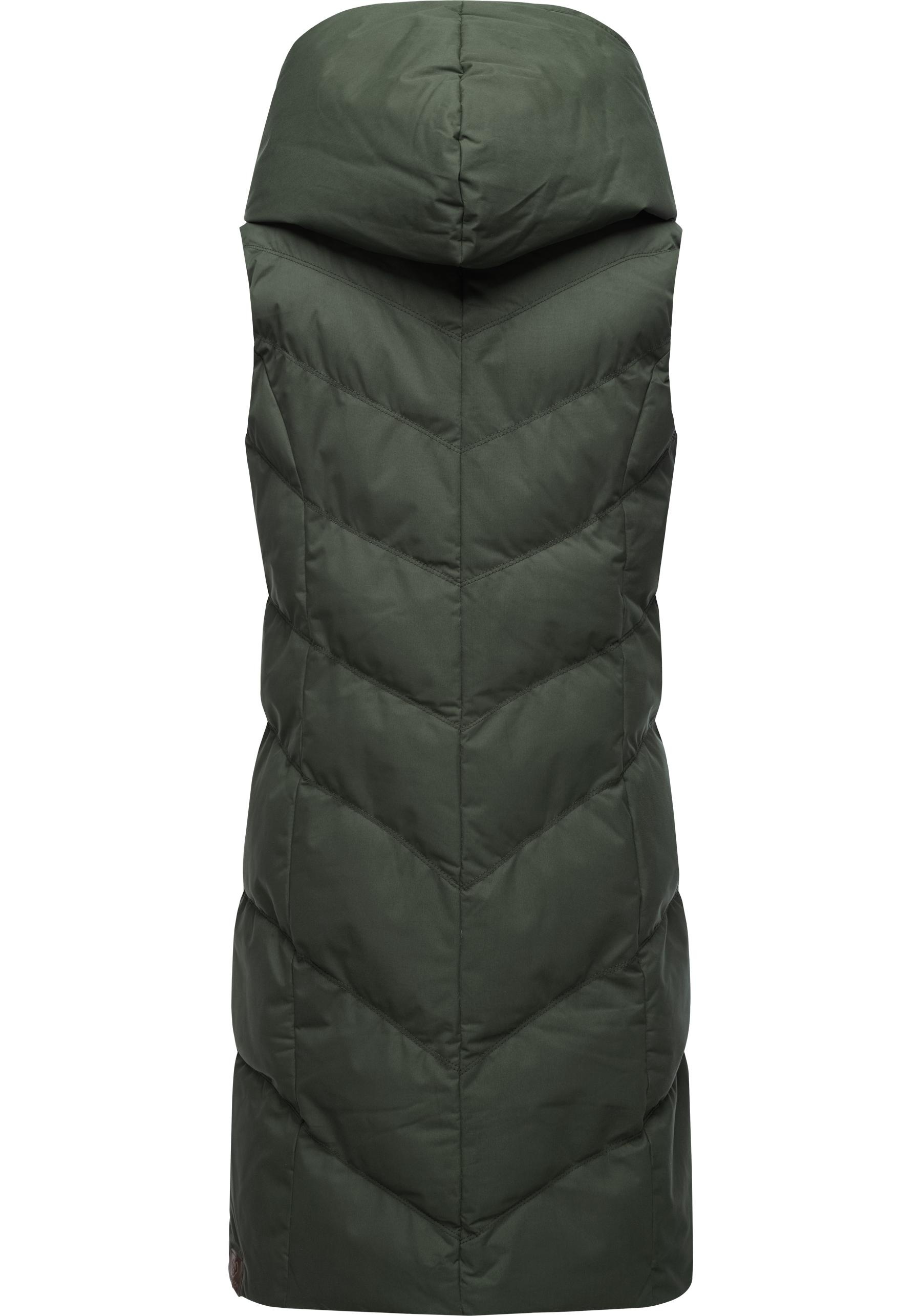 Ragwear Steppweste »Natalka Vest«, stylische, gesteppte Winterweste mit gefütterter Kapuze
