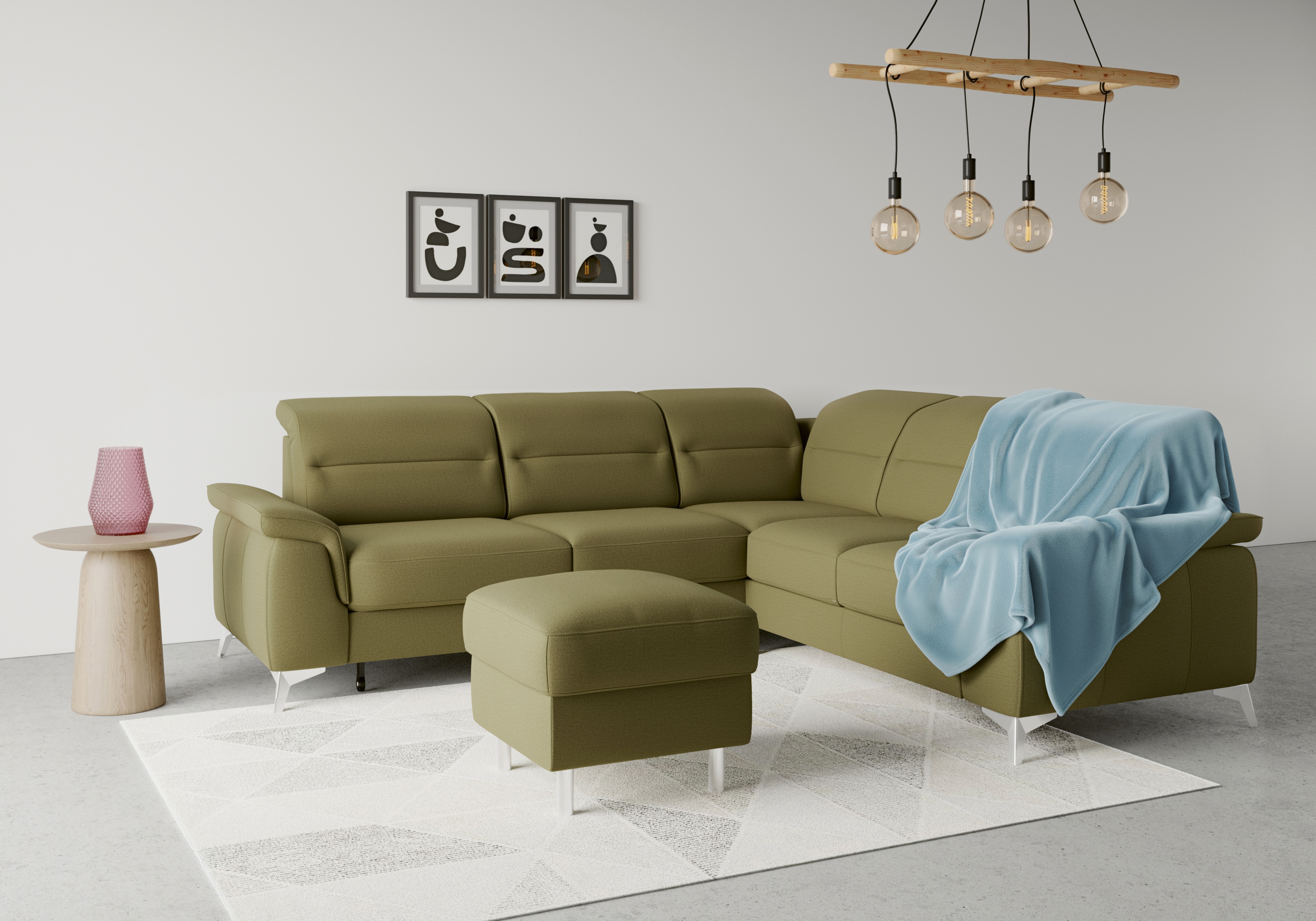 sit&more Ecksofa "Sinatra L-Form" optional mit Kopfteilverstellung und Armteilfunktion