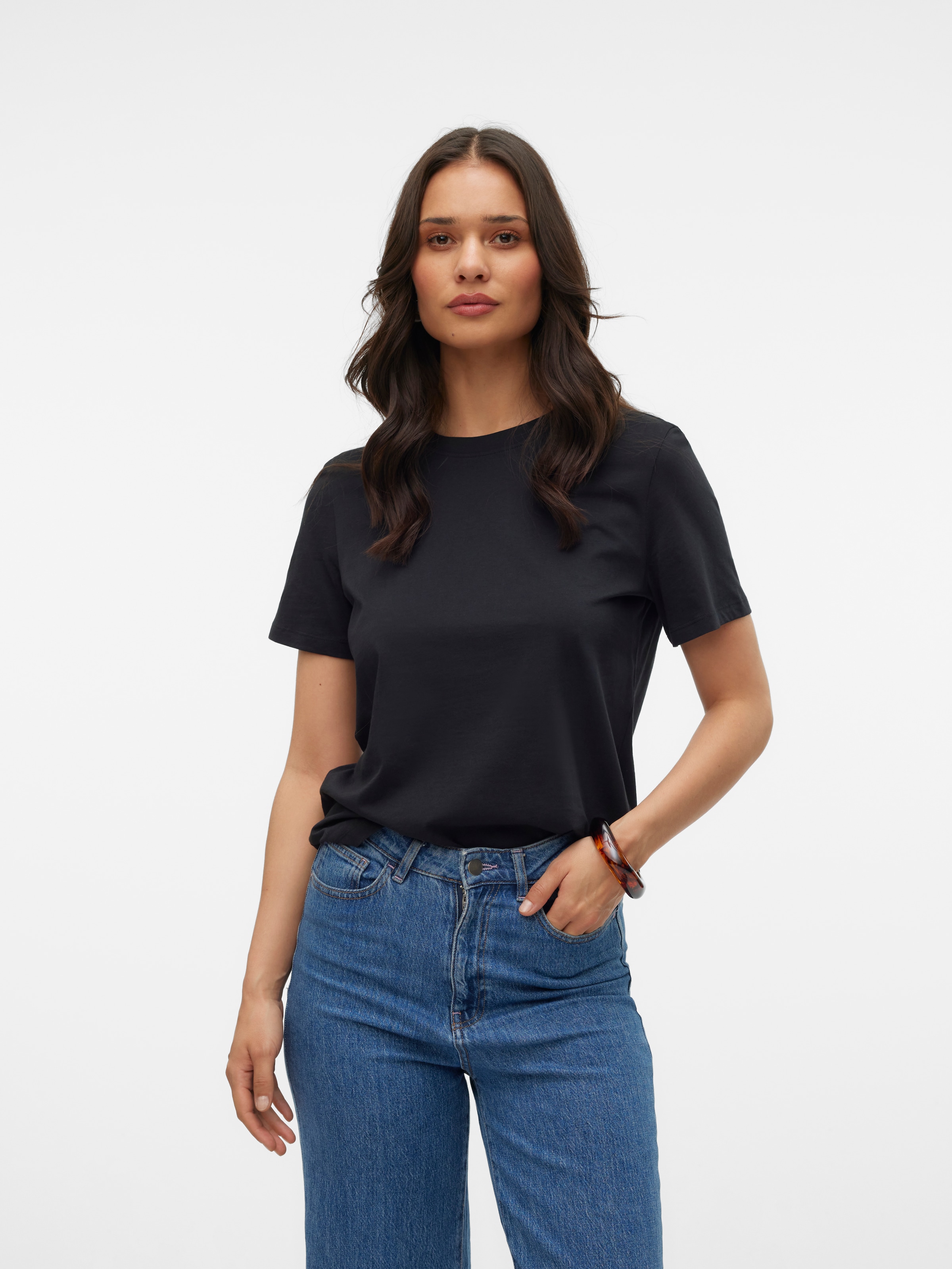 Vero Moda Kurzarmshirt "VMPAULINA SS T-SHIRT GA JRS NOOS" günstig online kaufen