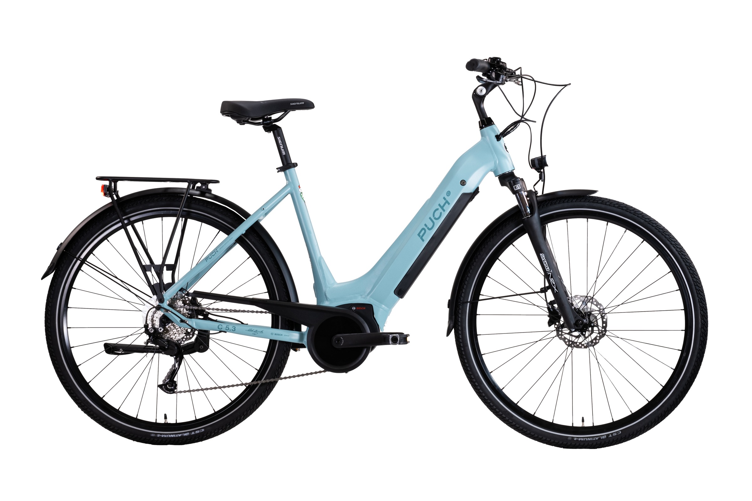 PUCH "PUCH C5.3 ALIVIO / BOSCH 500 Wh 28" grün 9-Gänge" 9 Gang Shimano Alivio RDM3100 Schaltwerk Kettenschaltung Mittelmotor 250 W BOSCH PERFORMANCE LINE 36 V/250 W, Mittelmotor